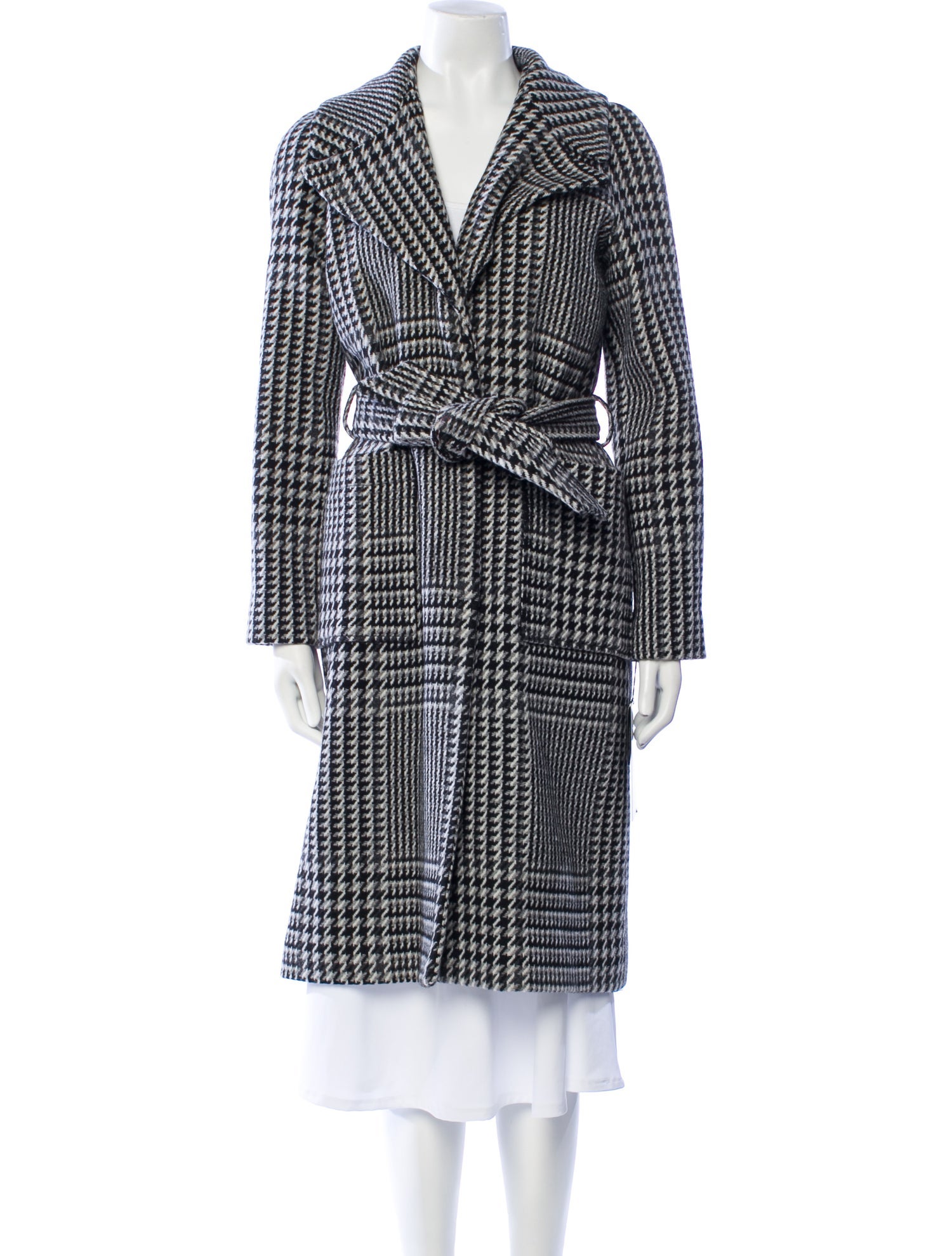 Badgley Mischka Houndstooth Print Coat w/ Tags