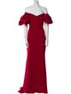 Badgley Mischka Off-The-Shoulder Long Dress