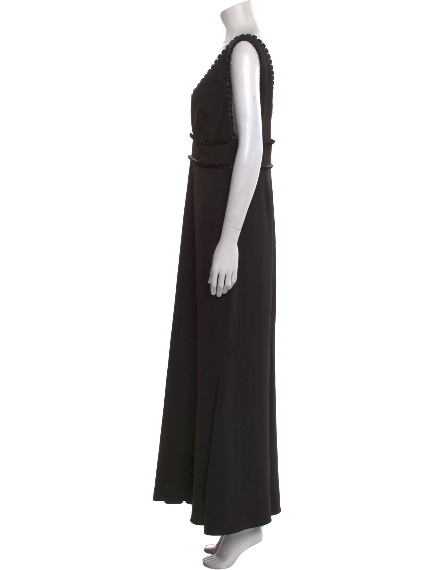 Badgley Mischka V-Neck Long Dress