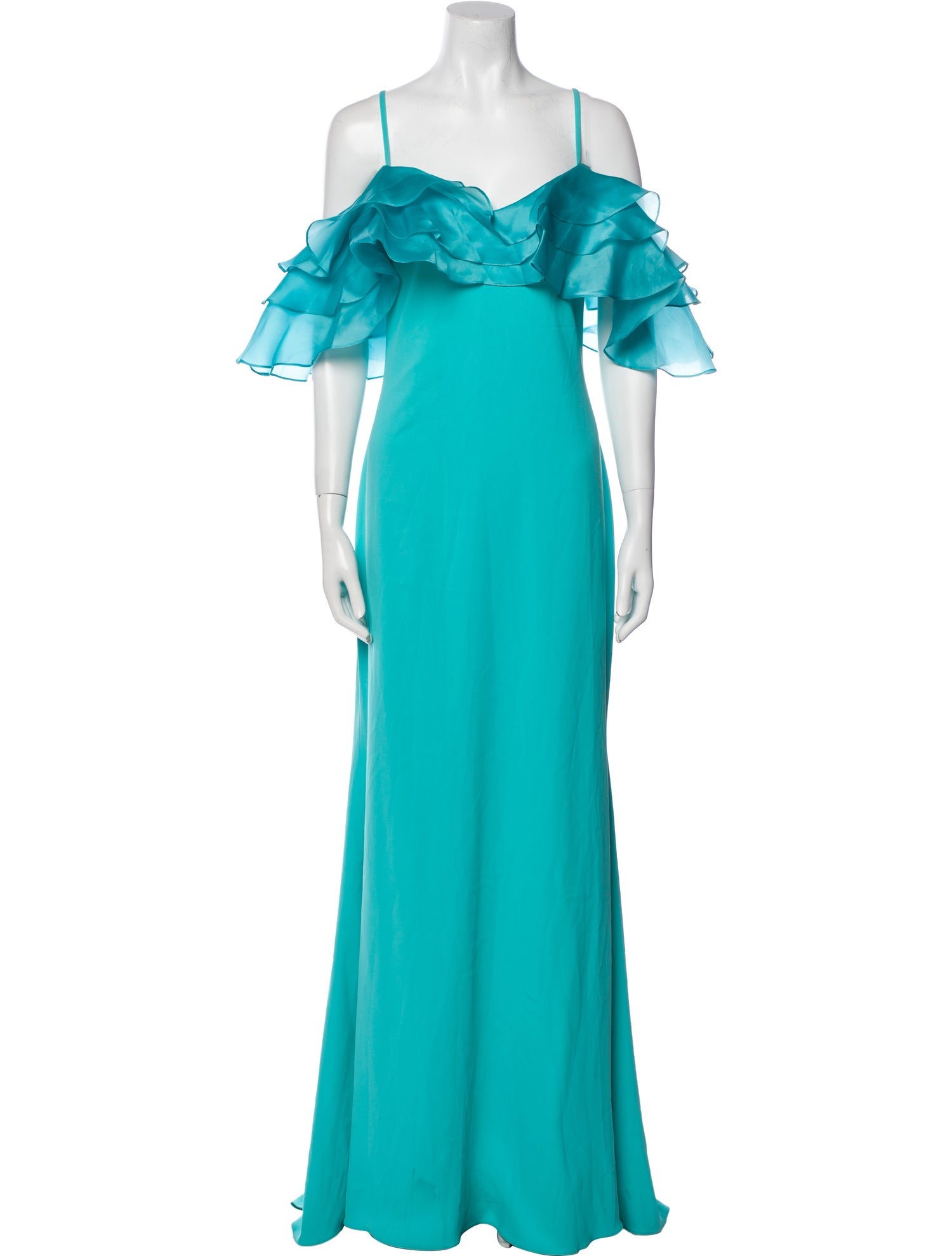 Badgley Mischka Off-The-Shoulder Long Dress