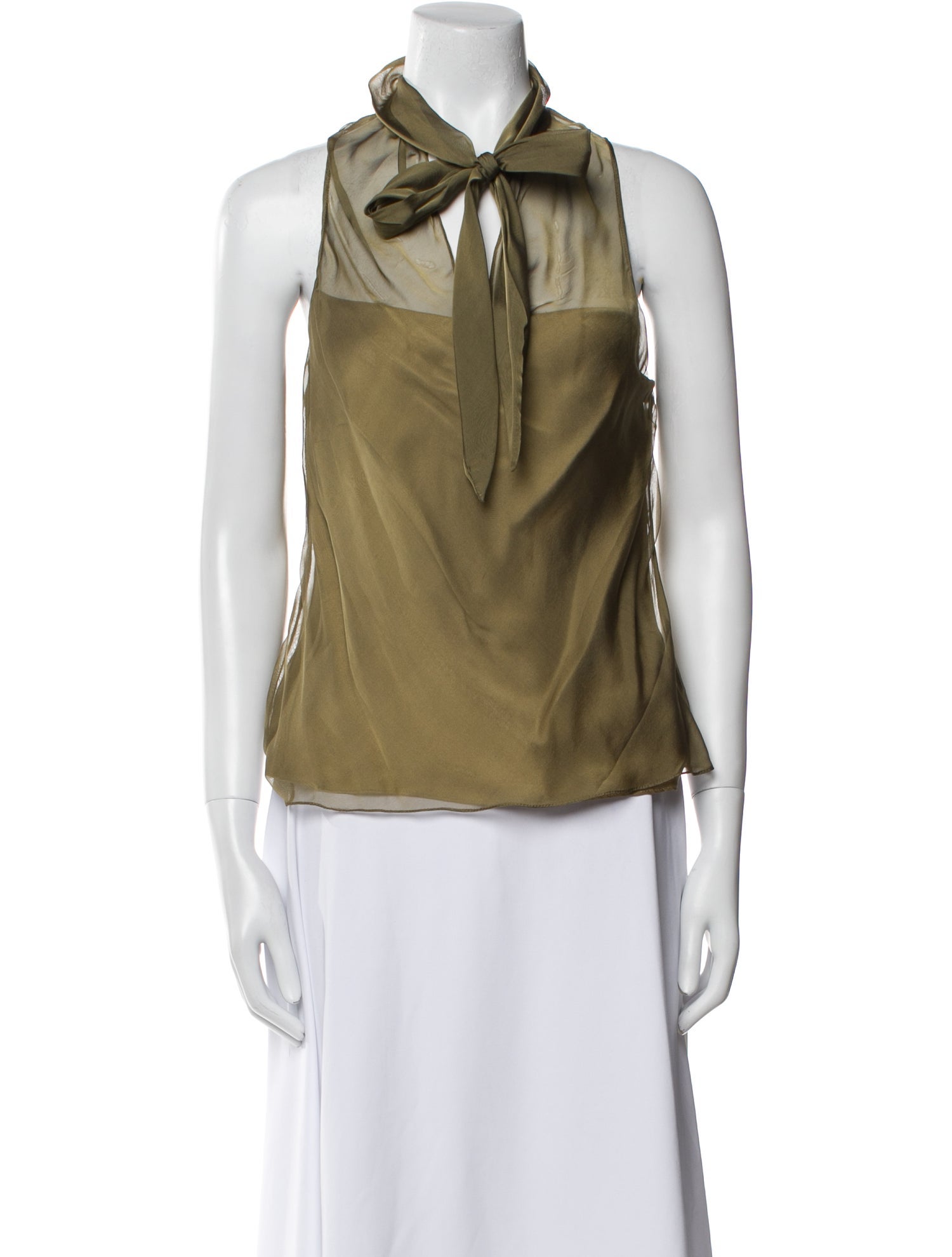 Badgley Mischka Silk Cowl Neck Blouse w/ Tags