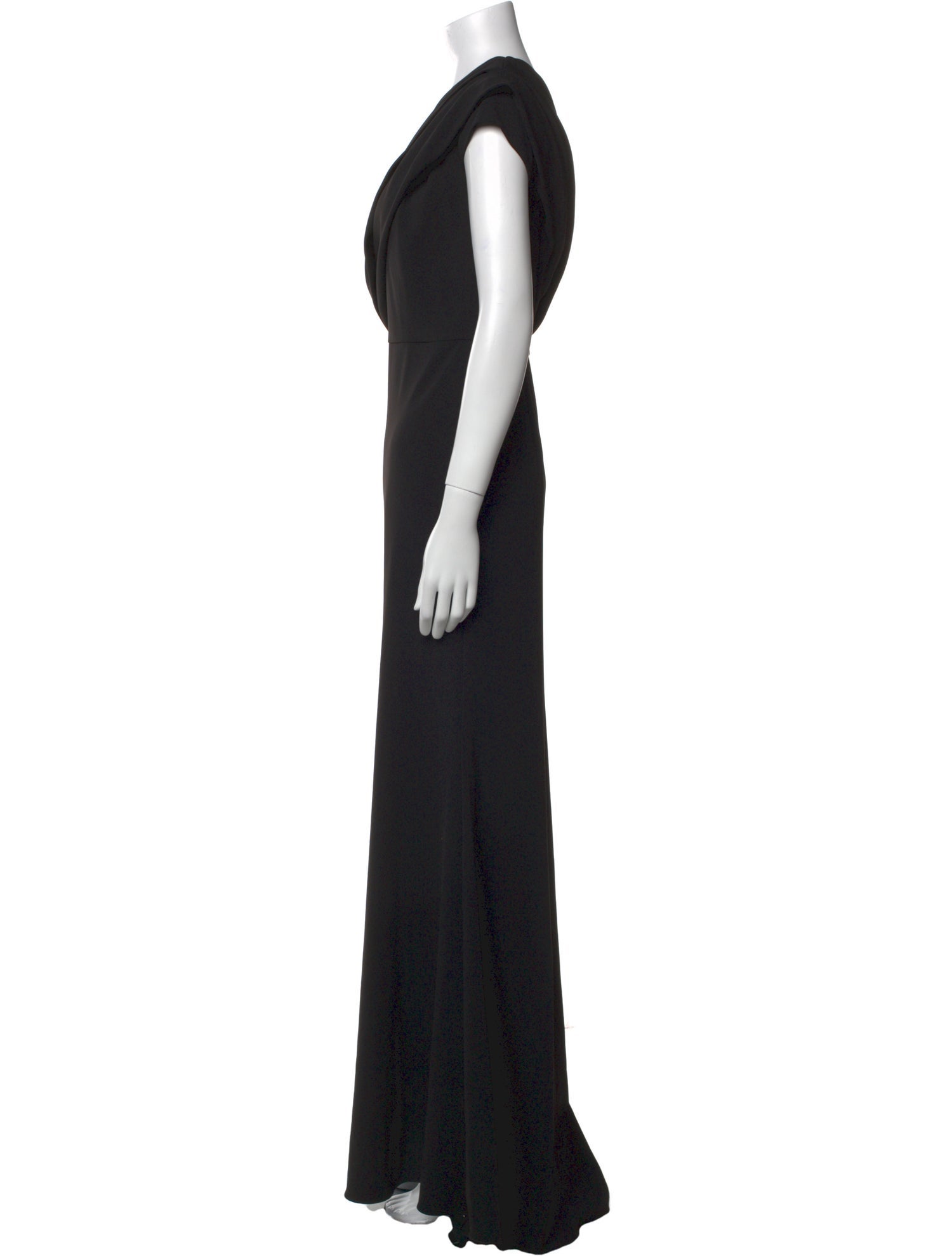 Badgley Mischka One-Shoulder Long Dress