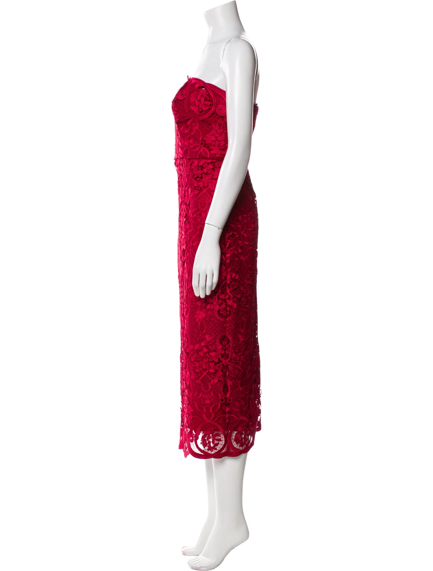 Badgley Mischka Lace Pattern Knee-Length Dress