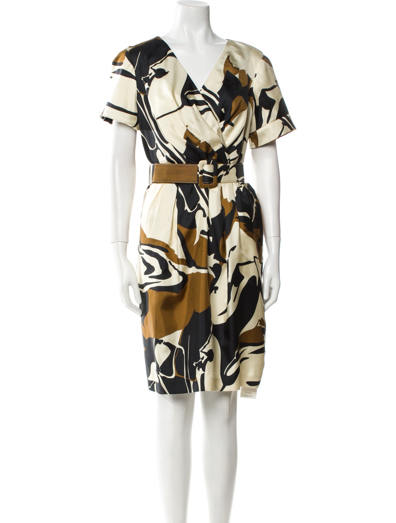 Badgley Mischka Silk Knee-Length Dress