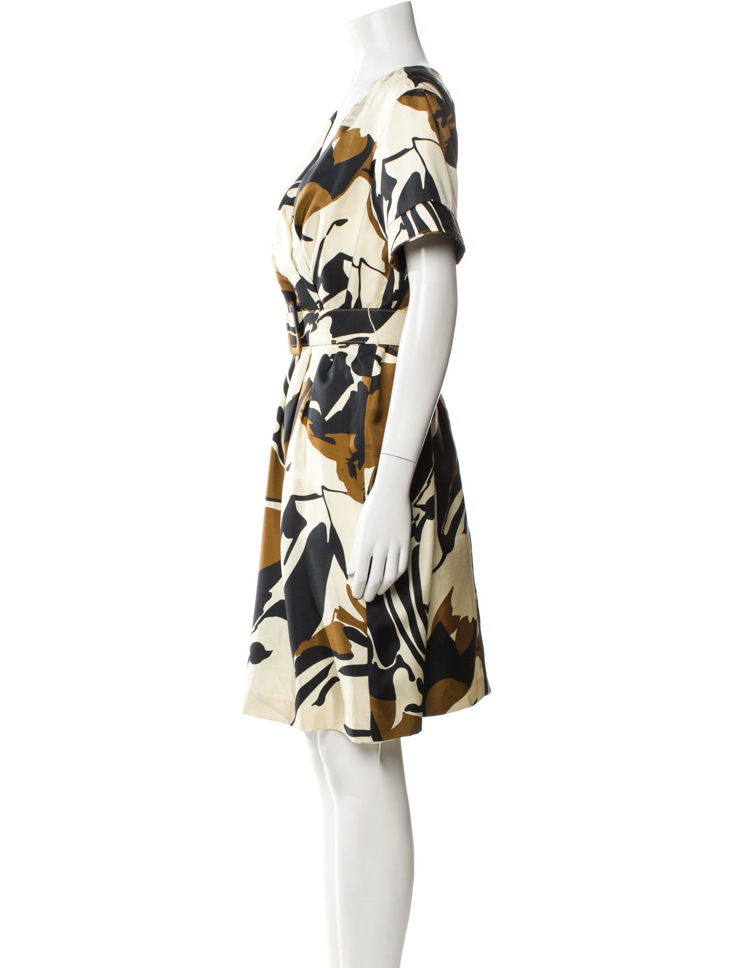 Badgley Mischka Silk Knee-Length Dress