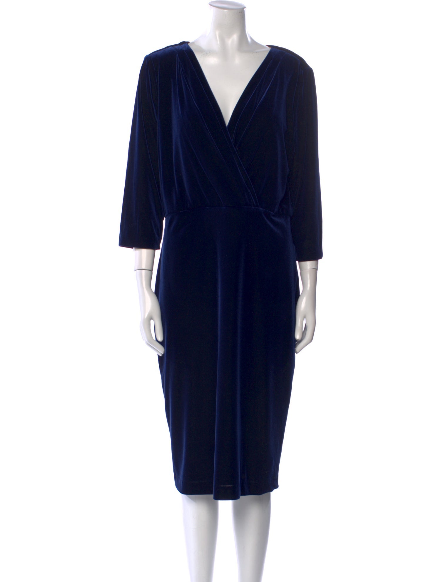 Badgley Mischka V-Neck Midi Length Dress