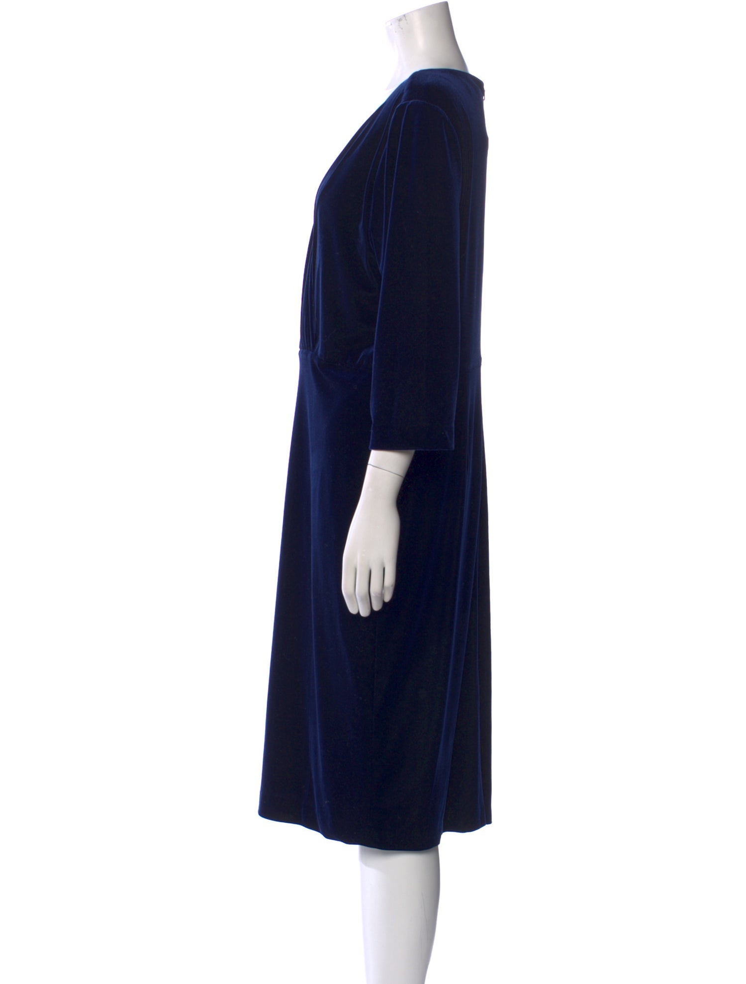 Badgley Mischka V-Neck Midi Length Dress