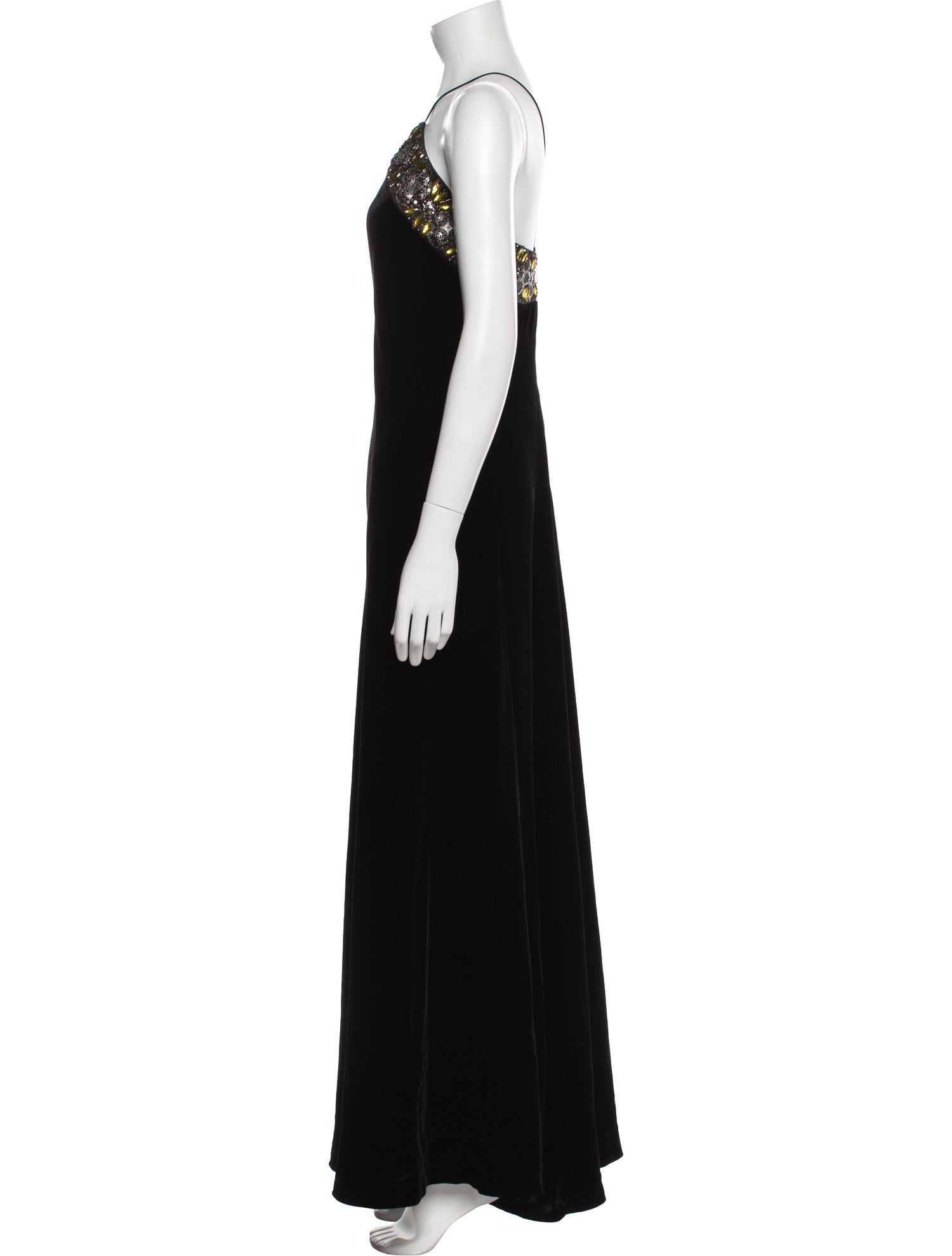 Badgley Mischka Halterneck Long Dress