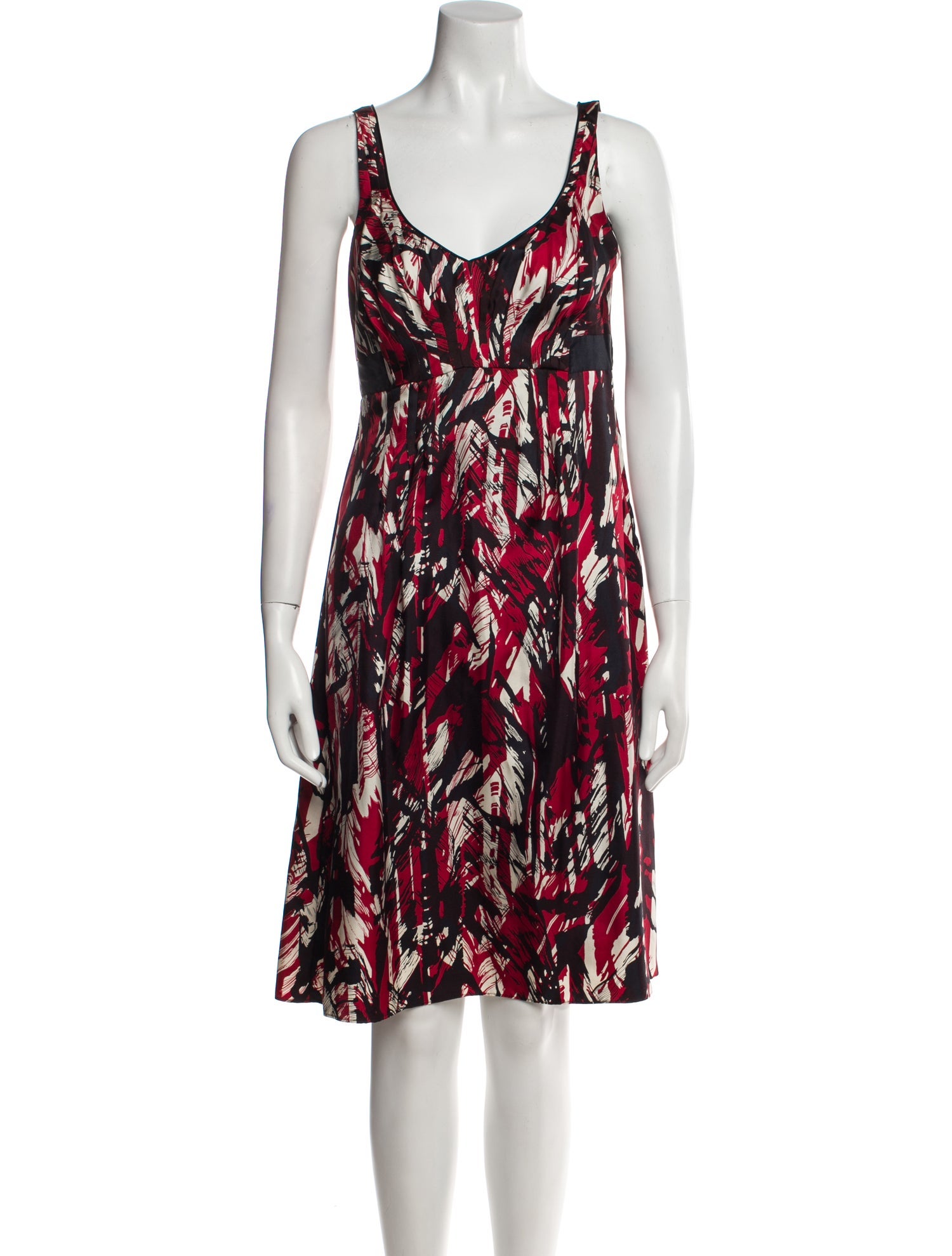 Badgley Mischka Silk Knee-Length Dress