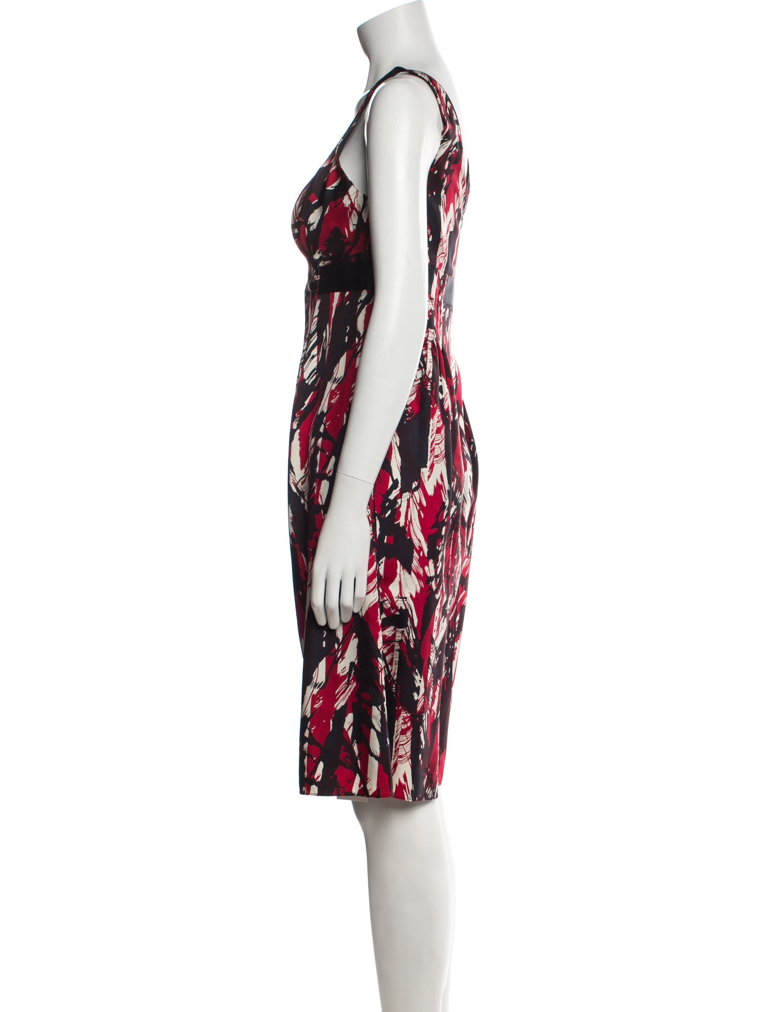 Badgley Mischka Silk Knee-Length Dress