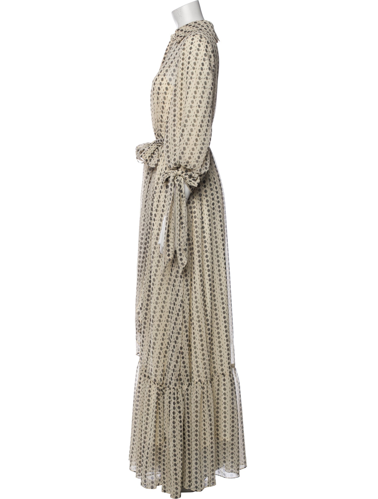 Badgley Mischka Printed Long Dress