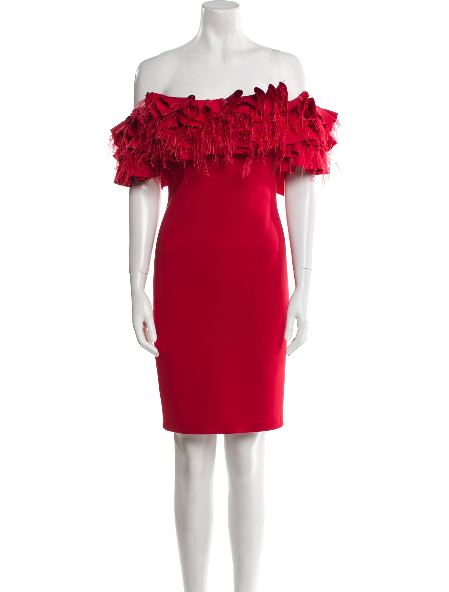 Badgley Mischka Off-The-Shoulder Mini Dress