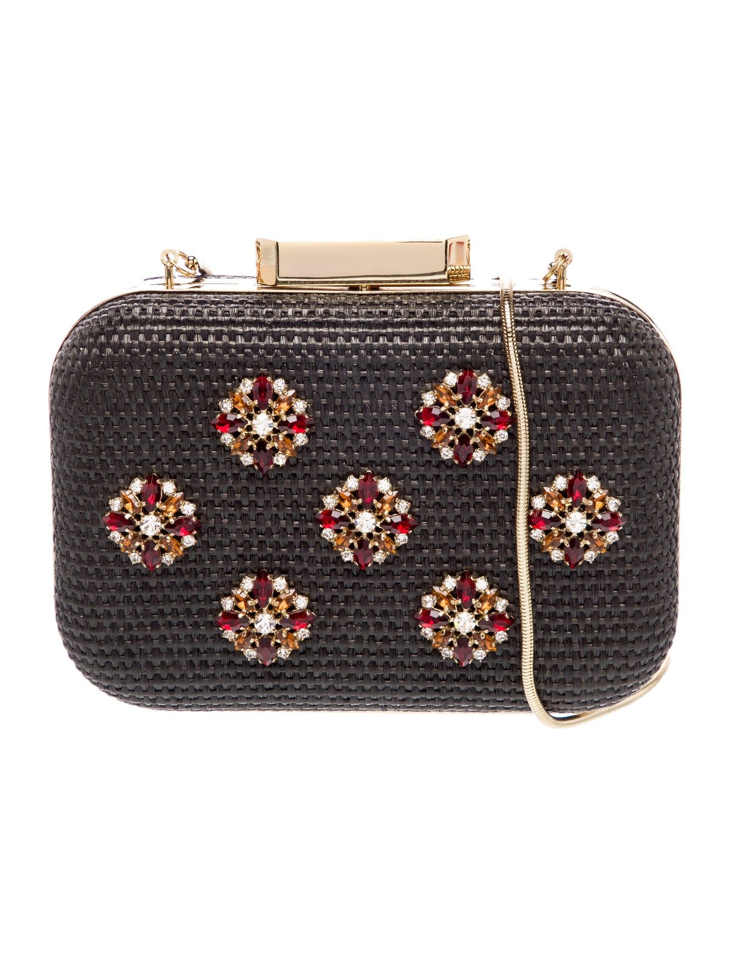 Badgley Mischka Raffia Minaudière