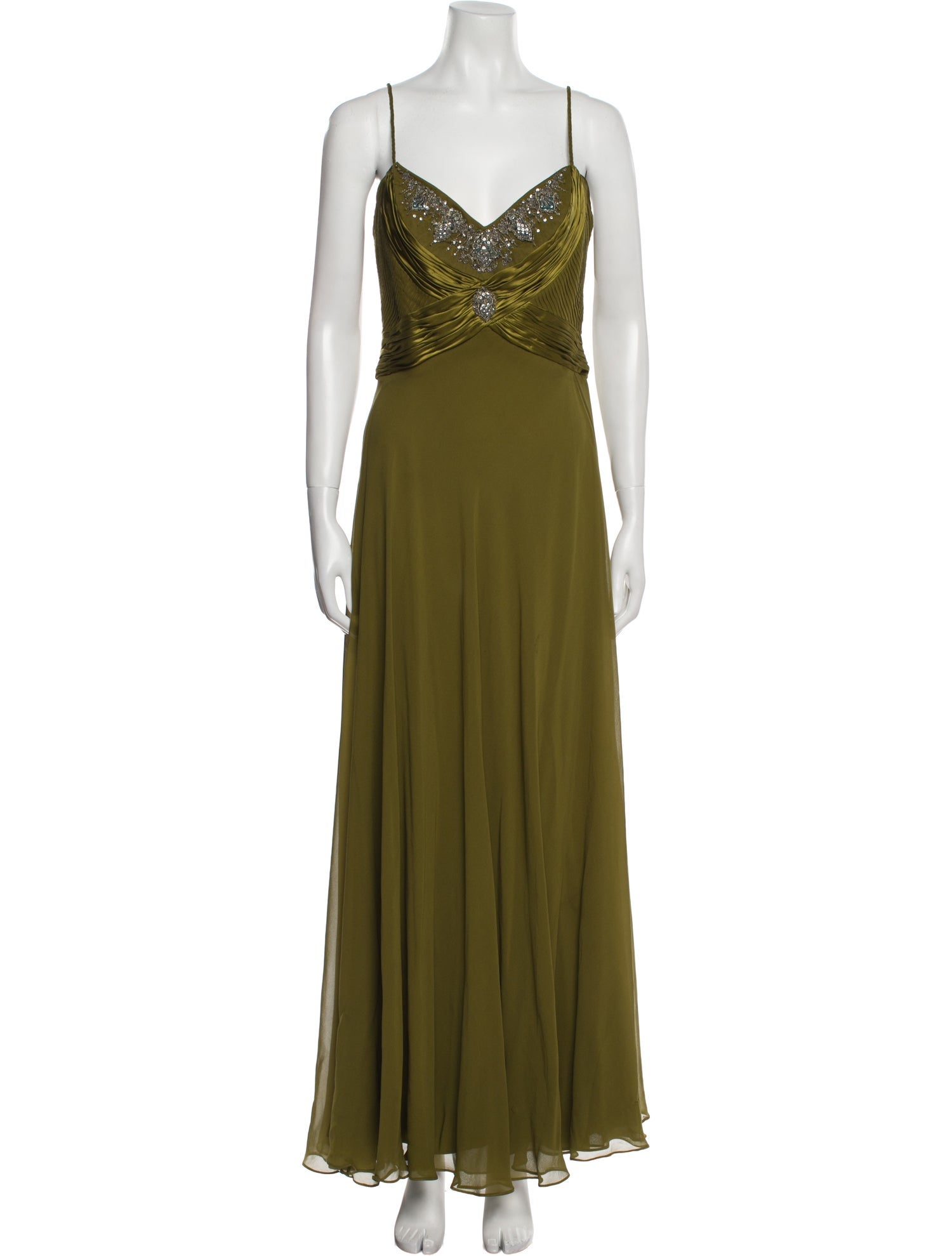 Badgley Mischka Silk Long Dress