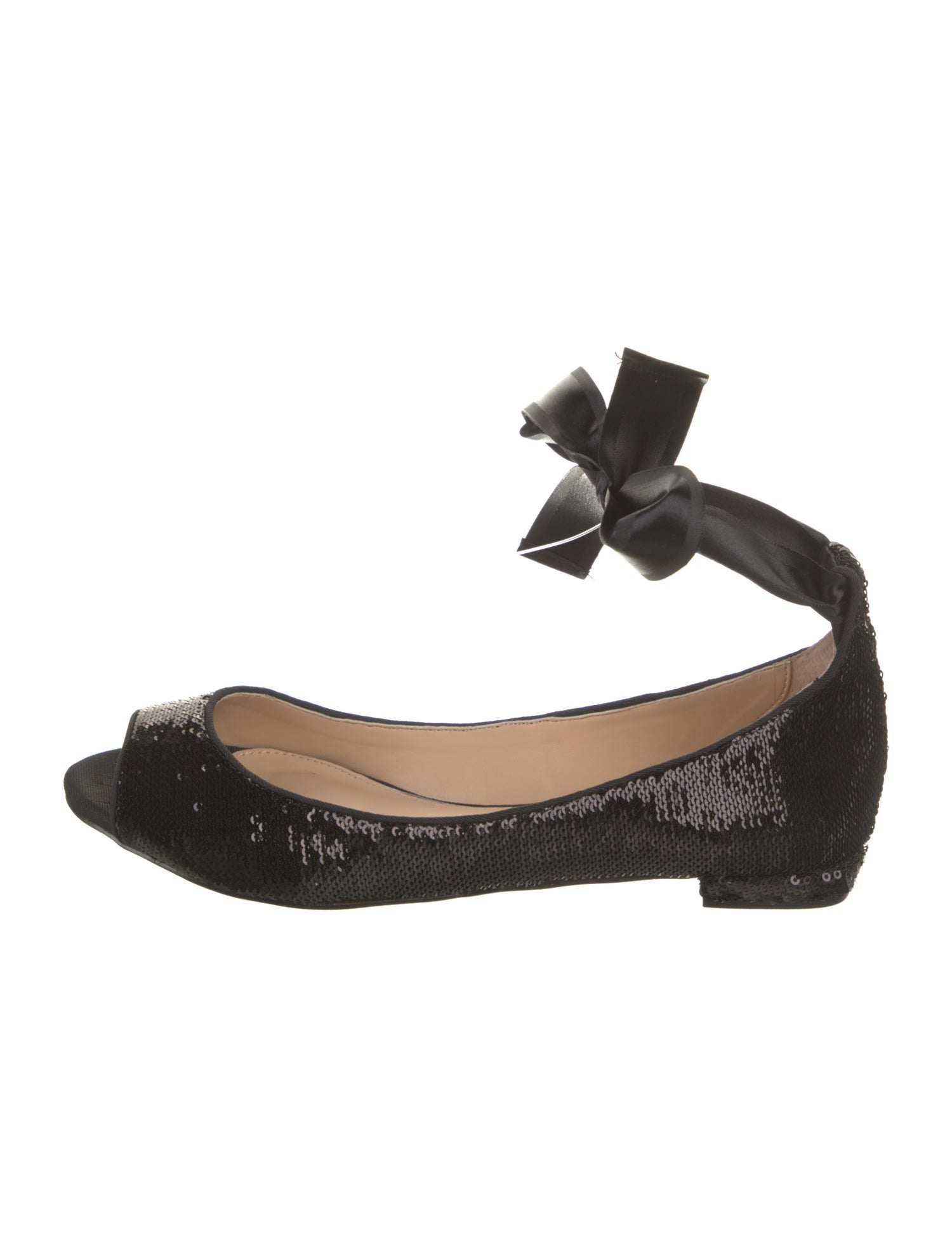 Badgley Mischka Sequins Animal Print Ballet Flats