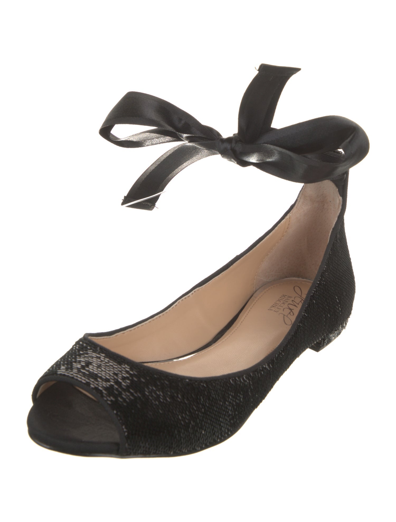 Badgley Mischka Sequins Animal Print Ballet Flats