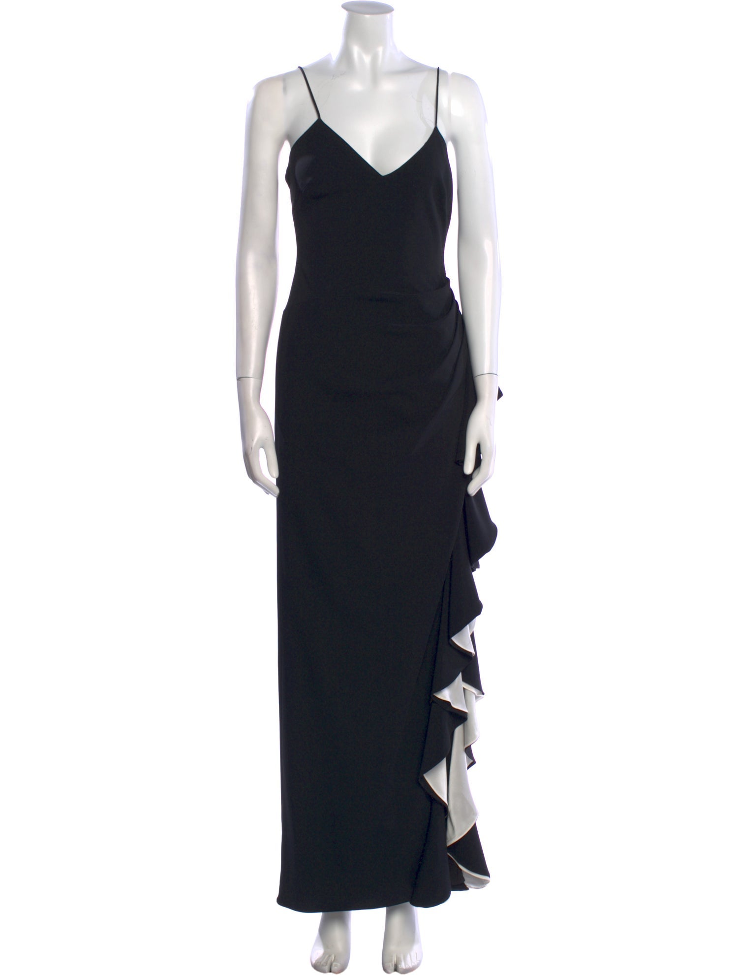 Badgley Mischka V-Neck Long Dress