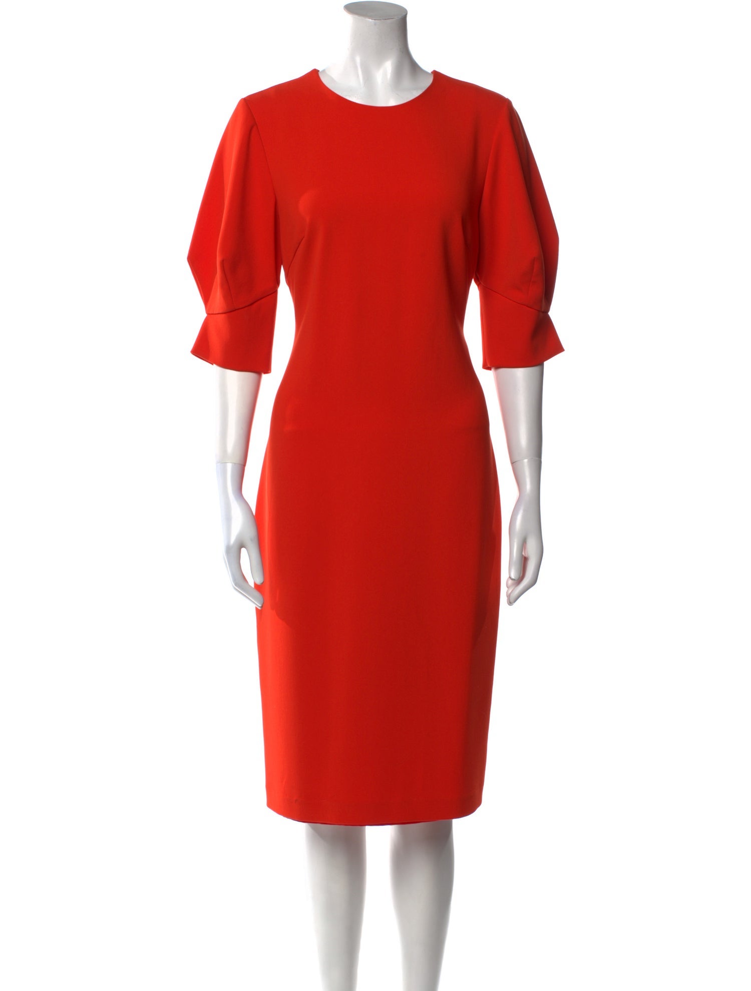 Badgley Mischka Crew Neck Midi Length Dress