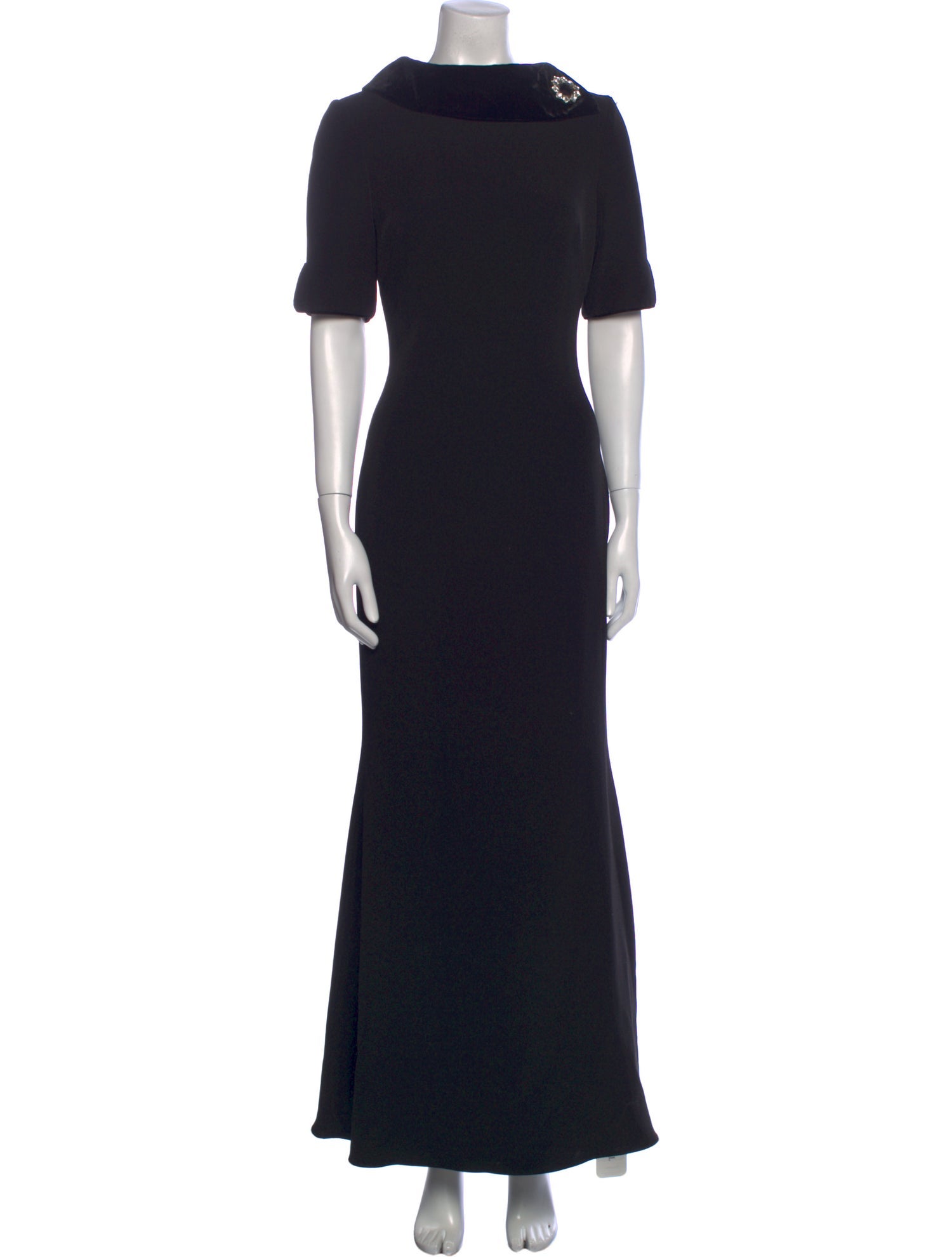 Badgley Mischka Turtleneck Long Dress