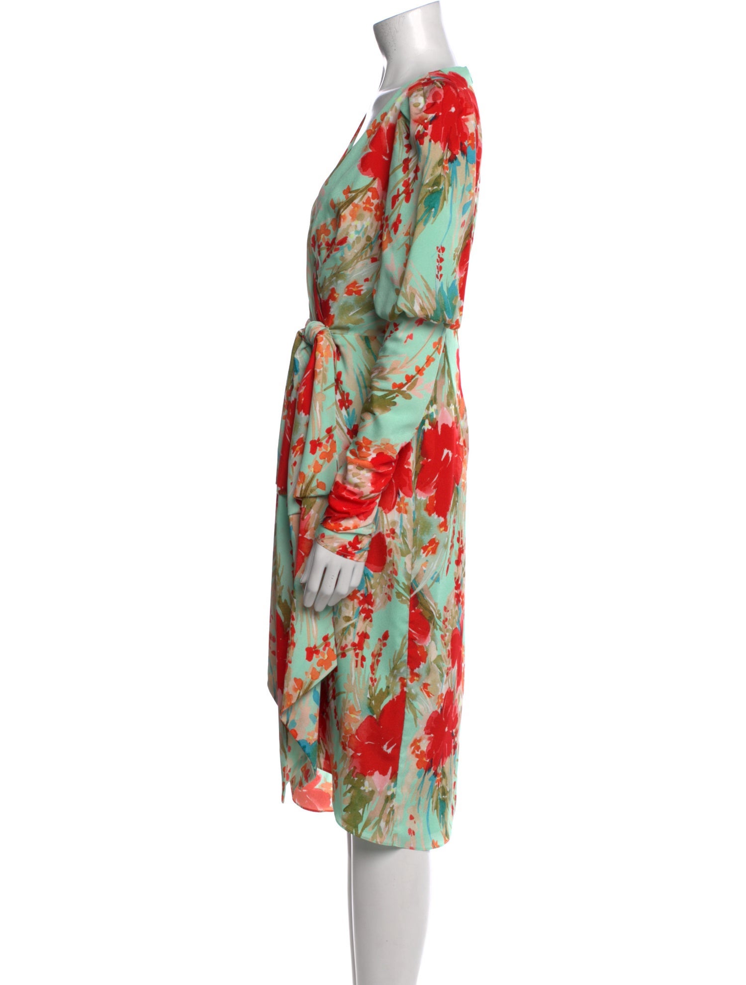 Badgley Mischka Floral Print Midi Length Dress