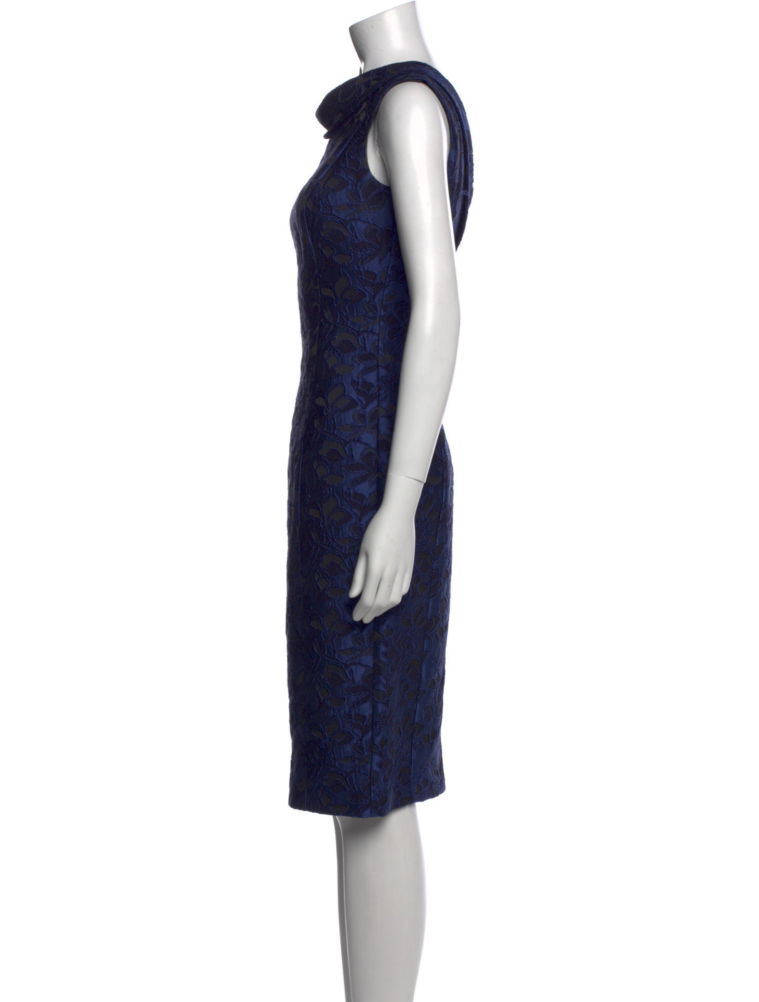 Badgley Mischka Printed Midi Length Dress