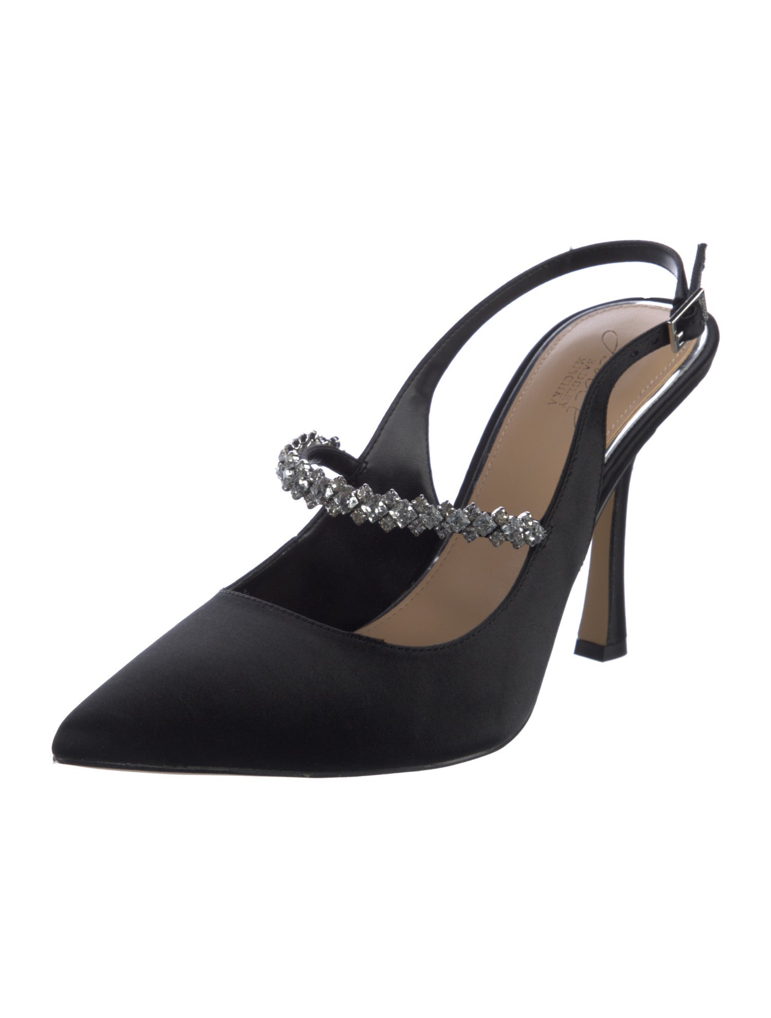 Badgley Mischka Satin Slingback Pumps