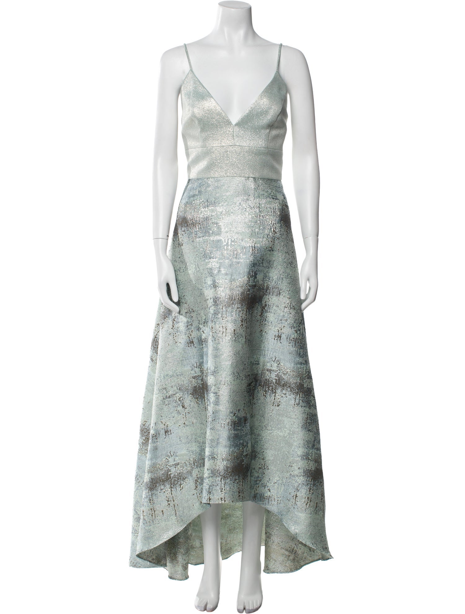 Badgley Mischka Printed Long Dress