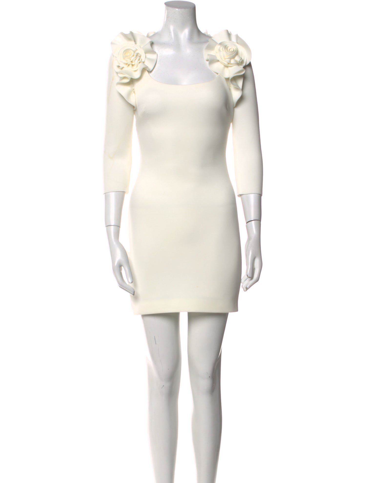 Badgley Mischka Square Neckline Mini Dress