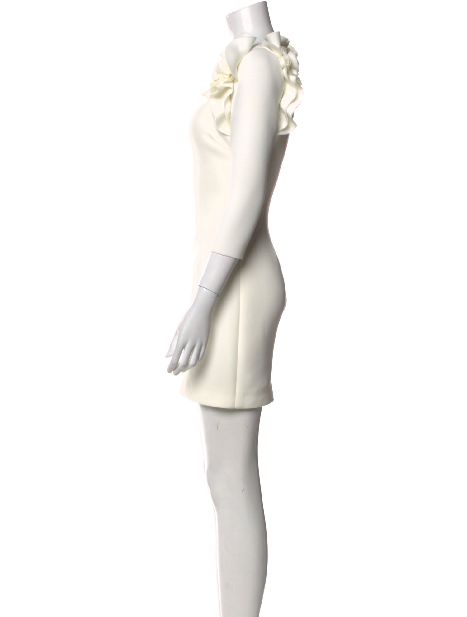 Badgley Mischka Square Neckline Mini Dress