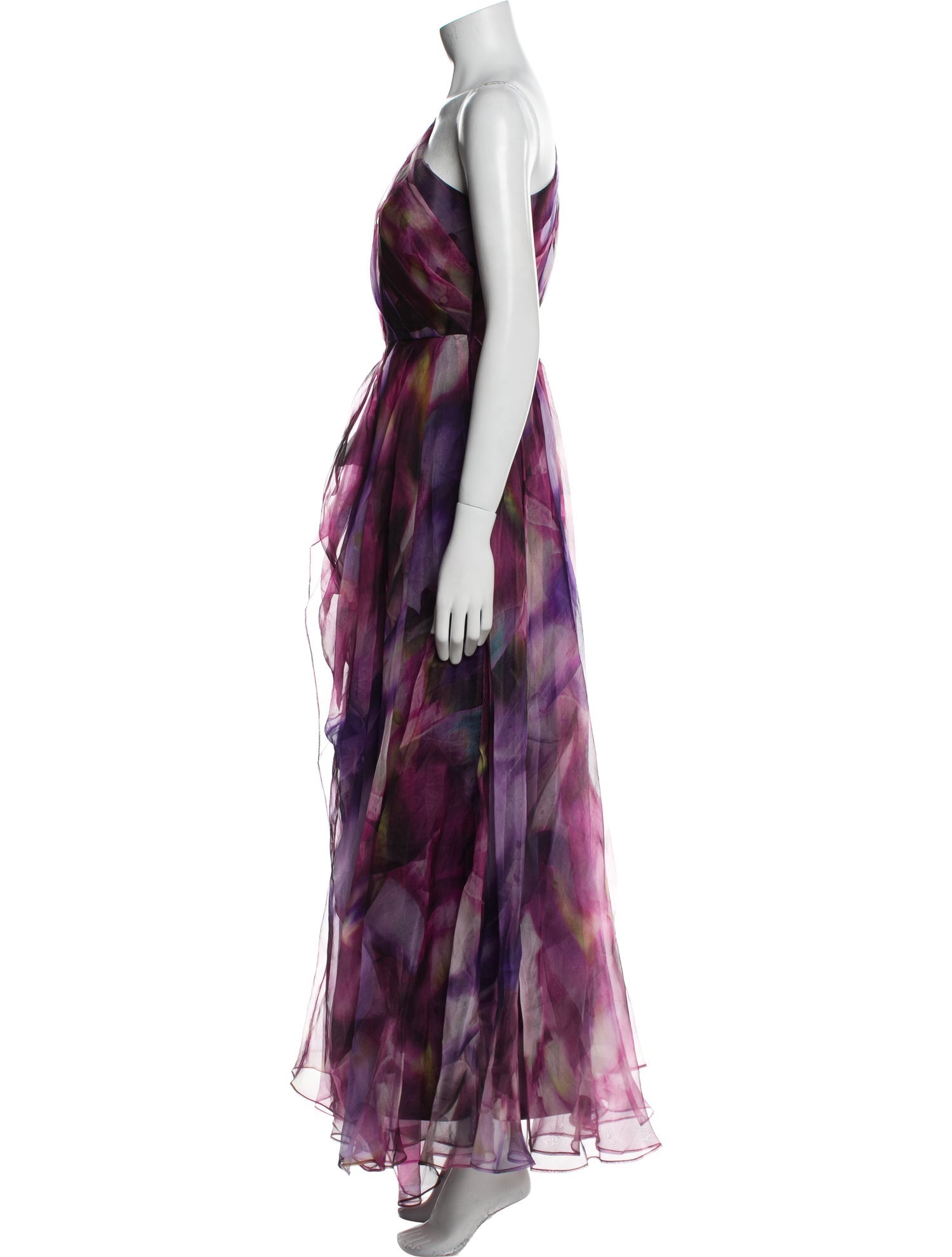 Badgley Mischka Silk Long Dress