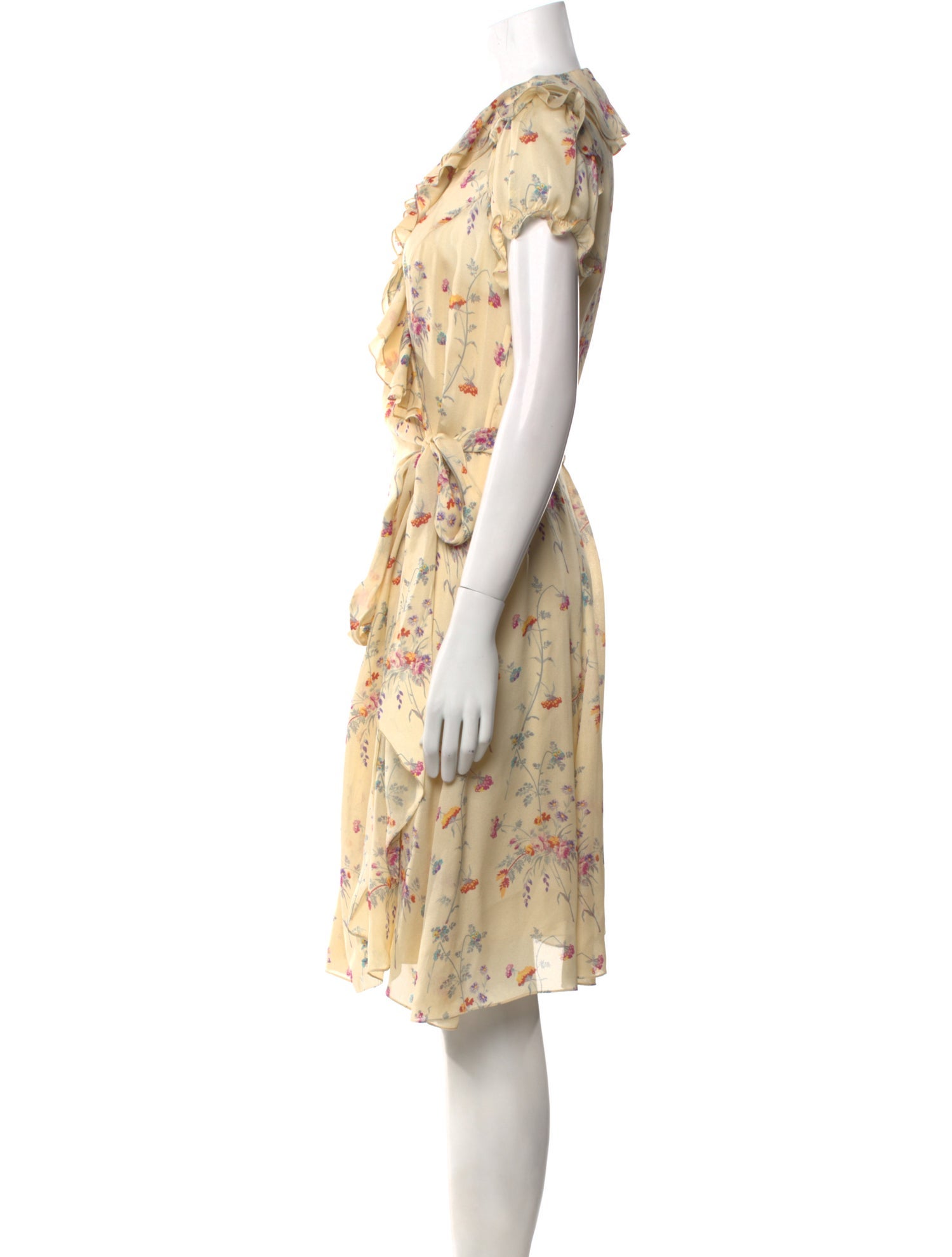 Badgley Mischka Floral Print Knee-Length Dress