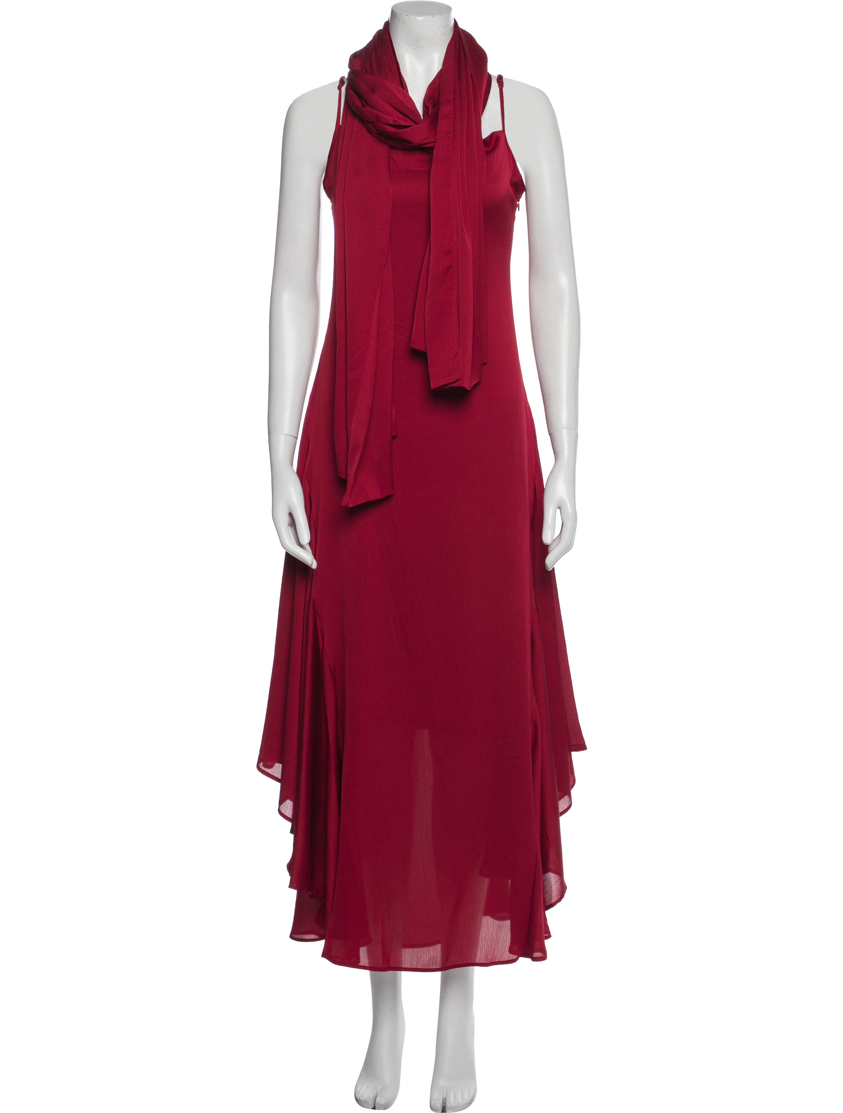 Badgley Mischka Cowl Neck Long Dress