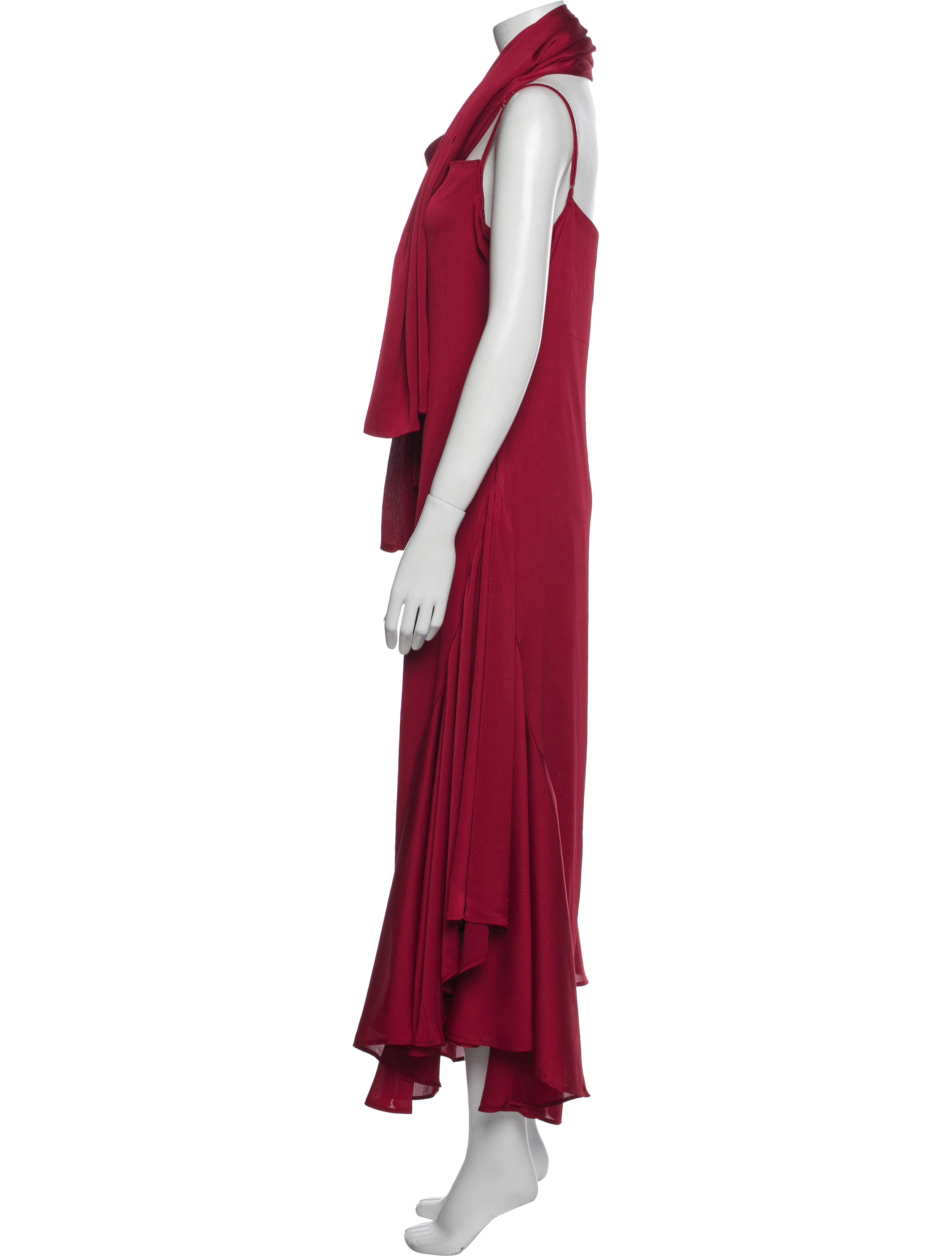 Badgley Mischka Cowl Neck Long Dress