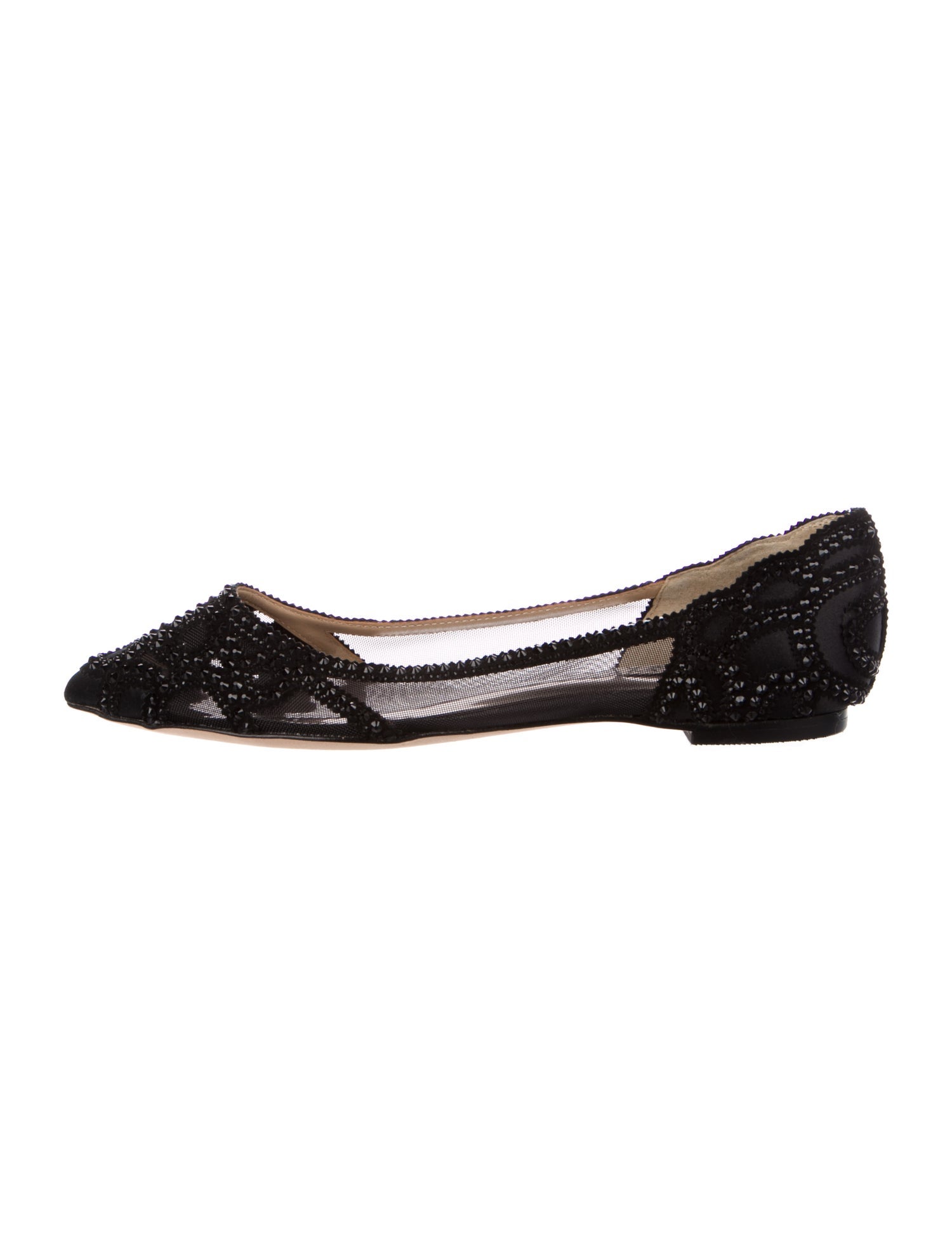 Badgley Mischka Mesh Printed D'Orsay Flats