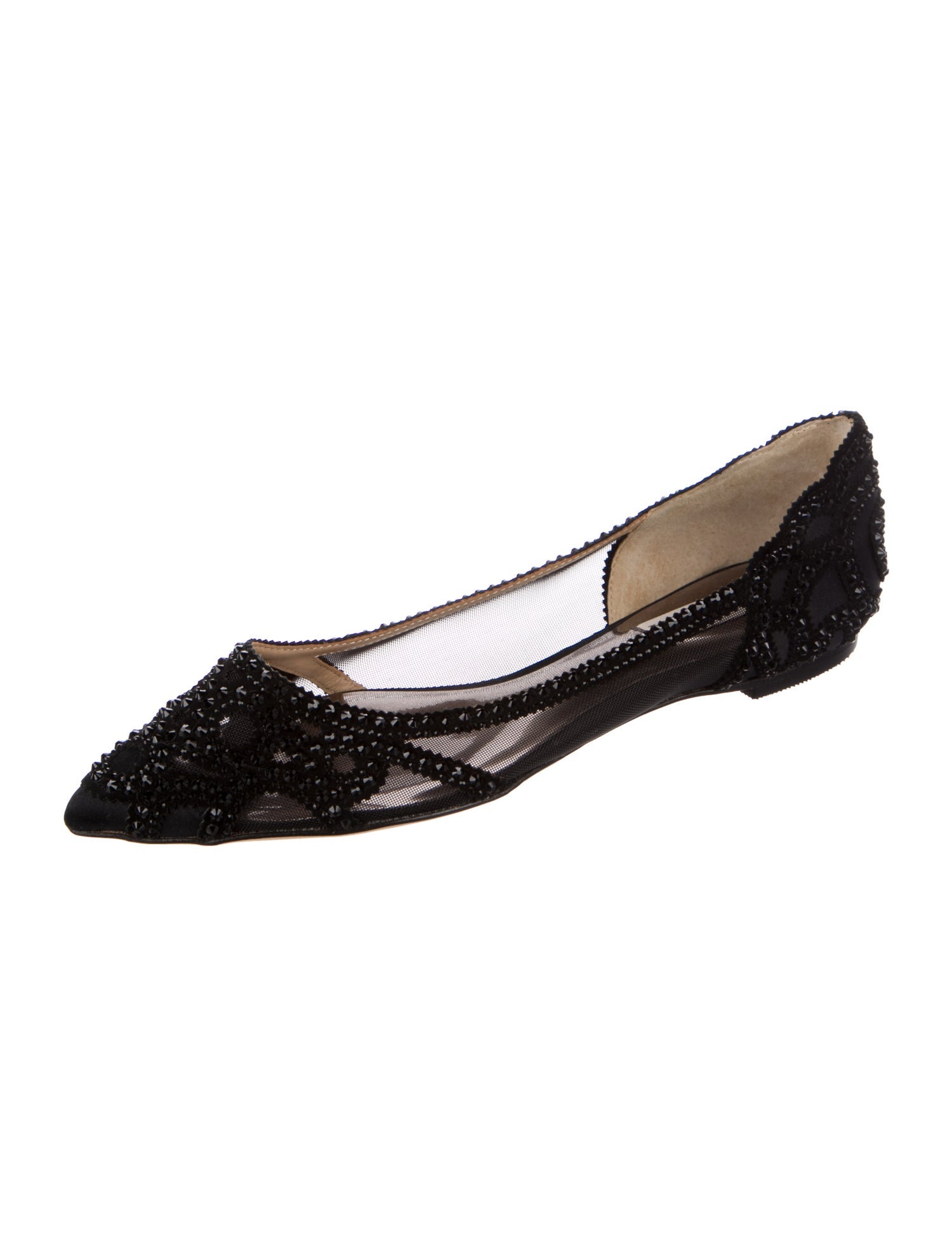 Badgley Mischka Mesh Printed D'Orsay Flats