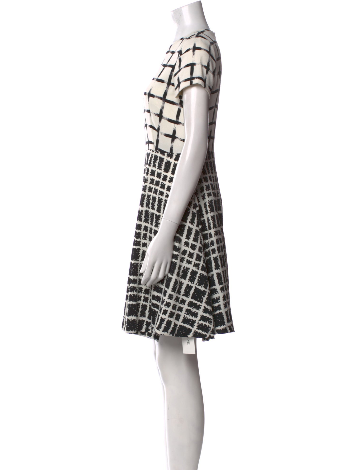 Badgley Mischka Plaid Print Mini Dress