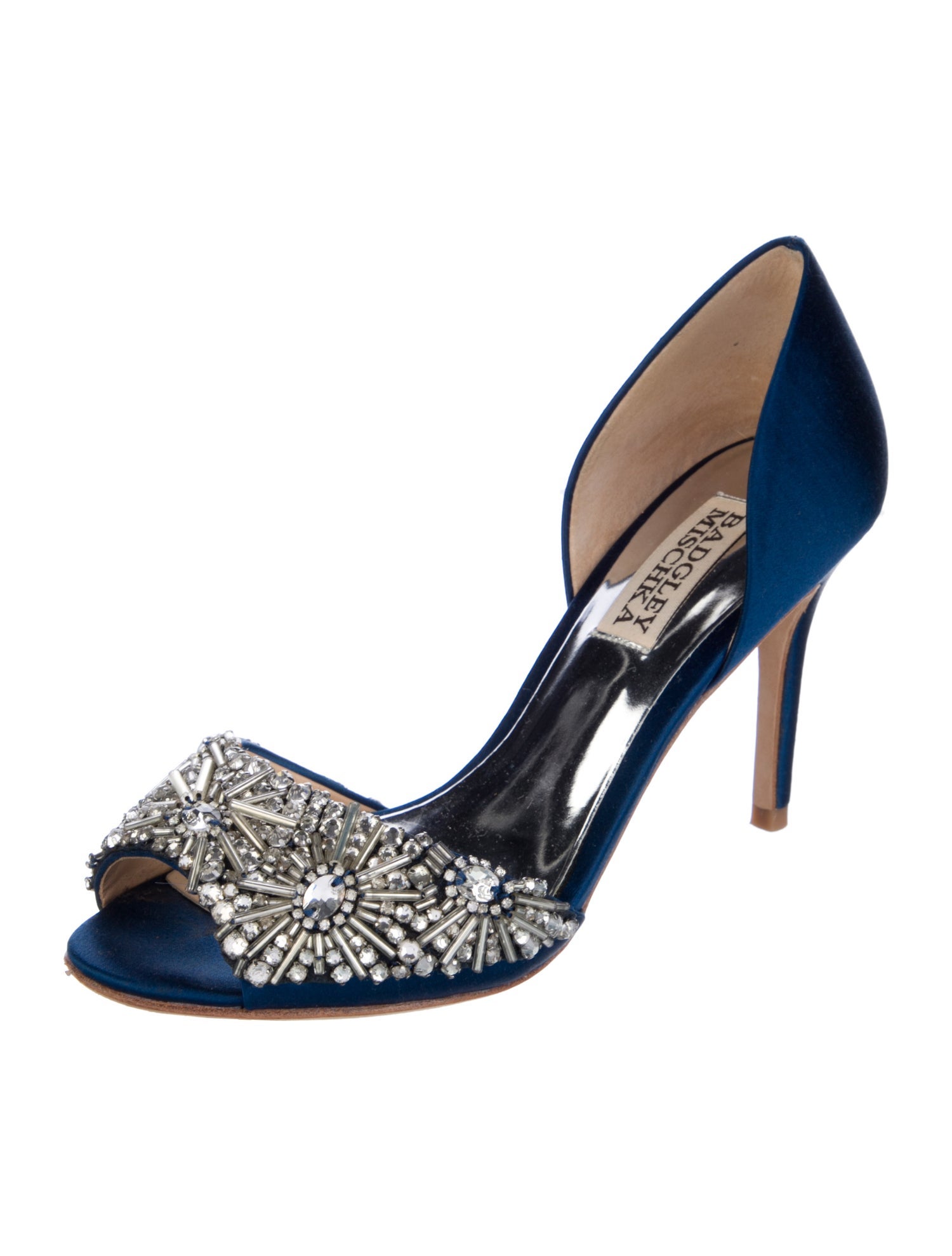 Badgley Mischka Satin Patterned Sandals