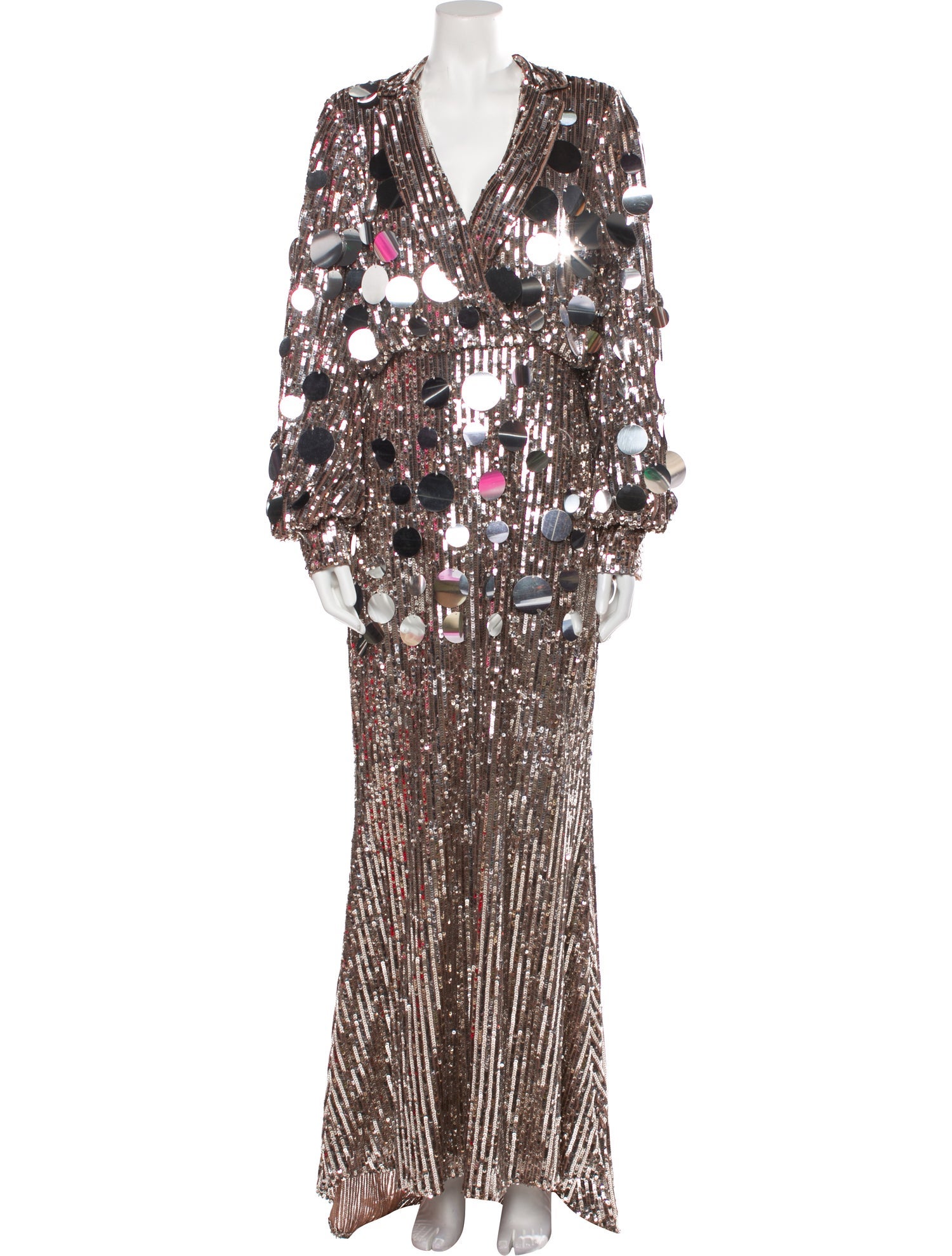 Badgley Mischka Sequin Long Dress