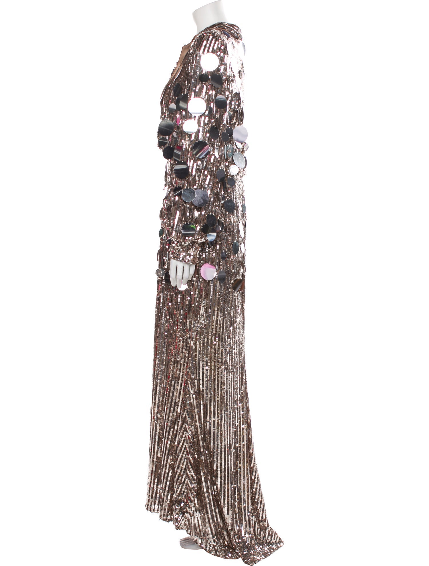 Badgley Mischka Sequin Long Dress