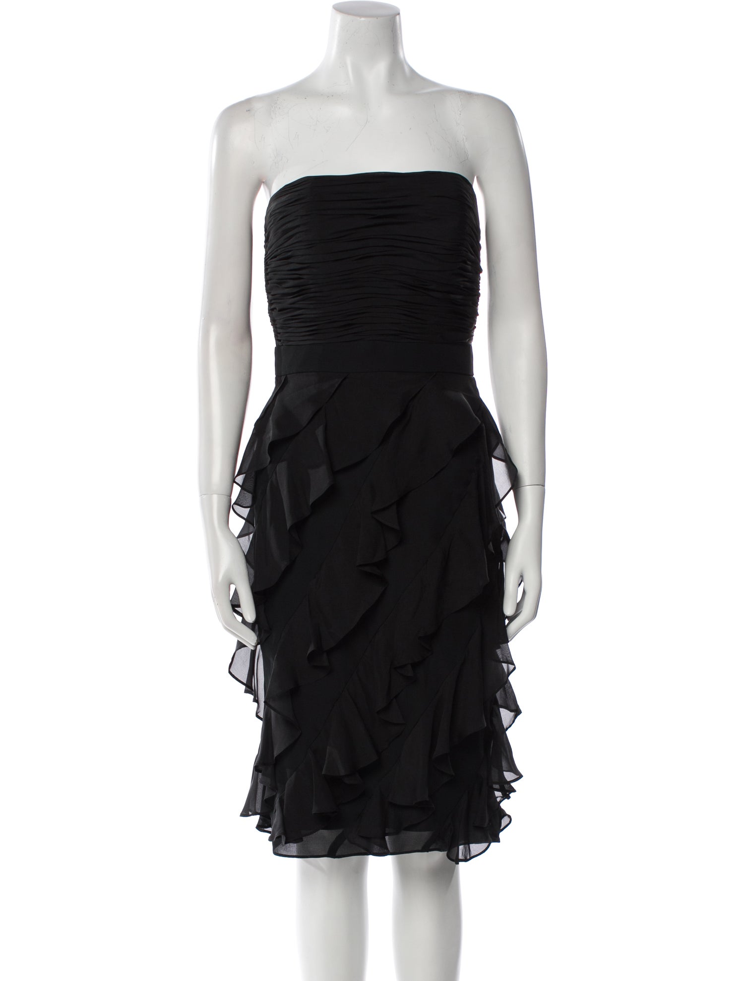 Badgley Mischka Silk Knee-Length Dress