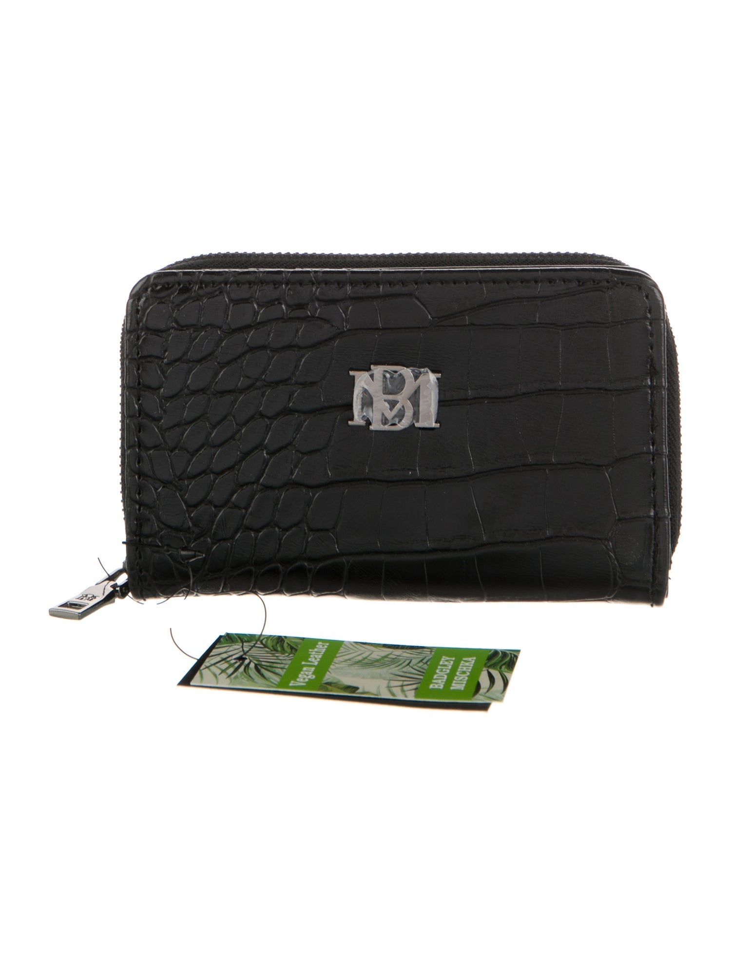 Badgley Mischka Embossed Leather Wristlet