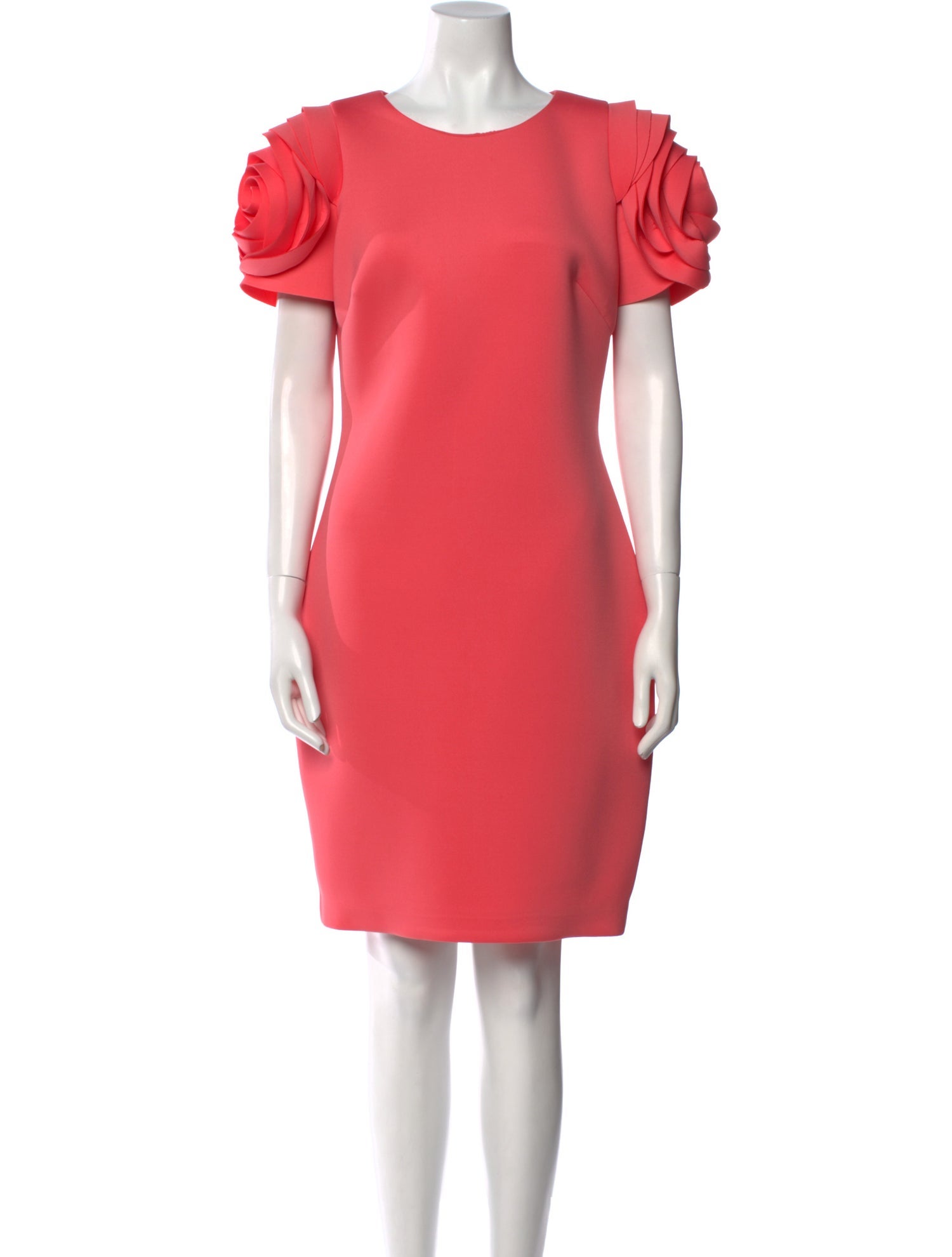 Badgley Mischka Crew Neck Knee-Length Dress