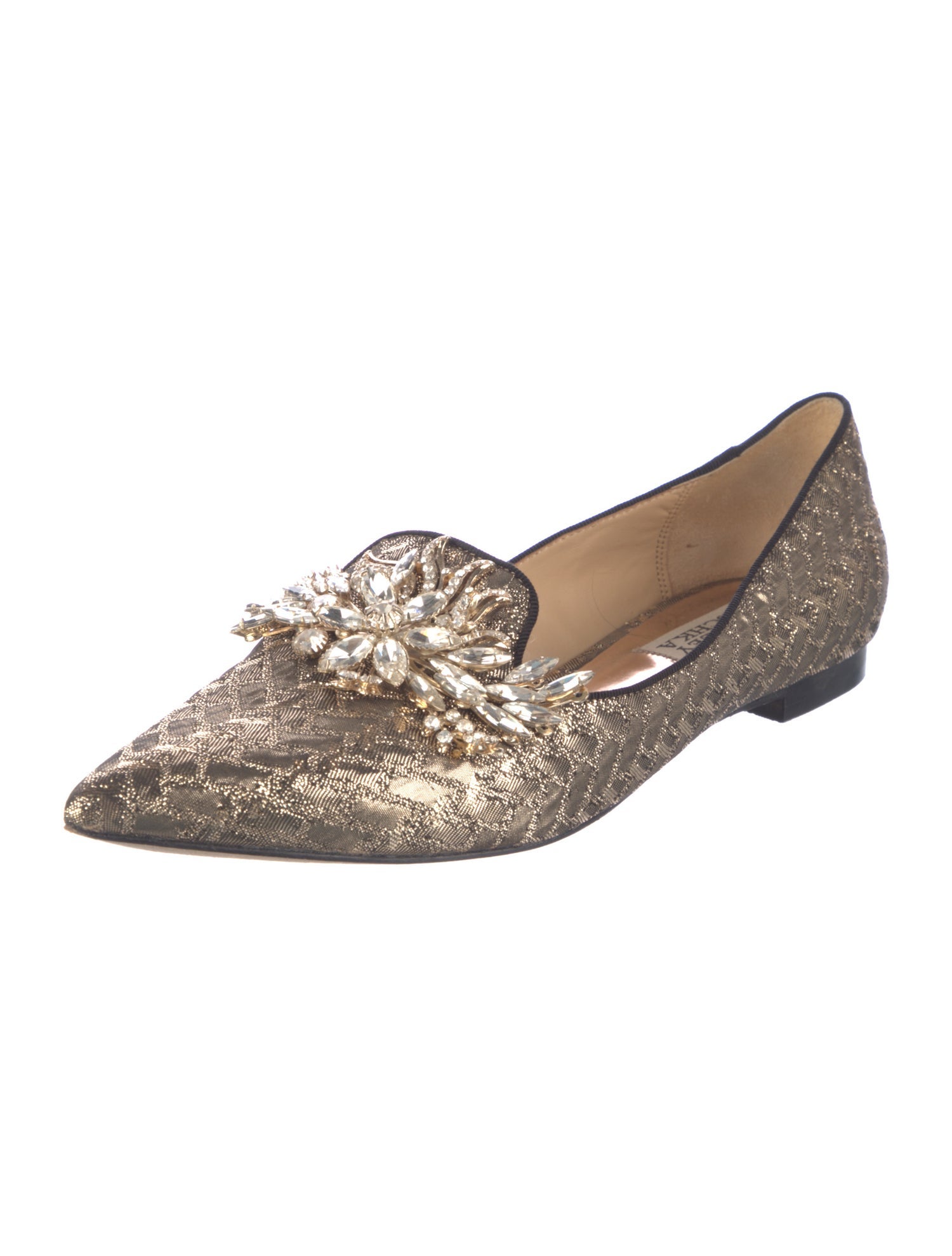 Badgley Mischka Crystal Embellishments Loafers