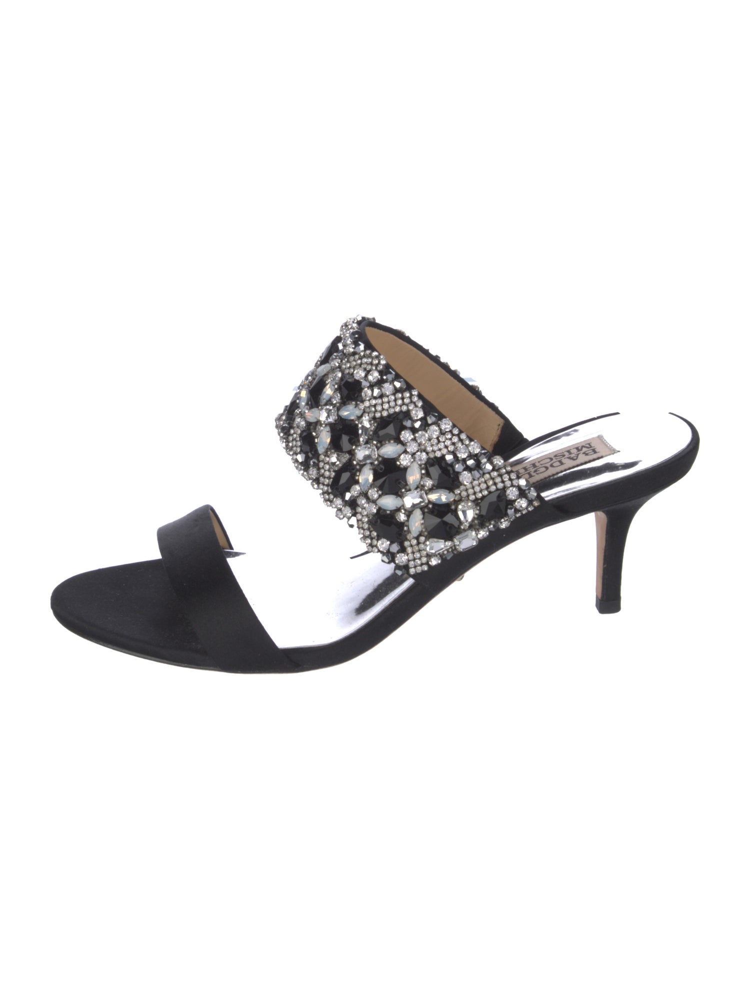 Badgley Mischka Satin Slingback Sandals