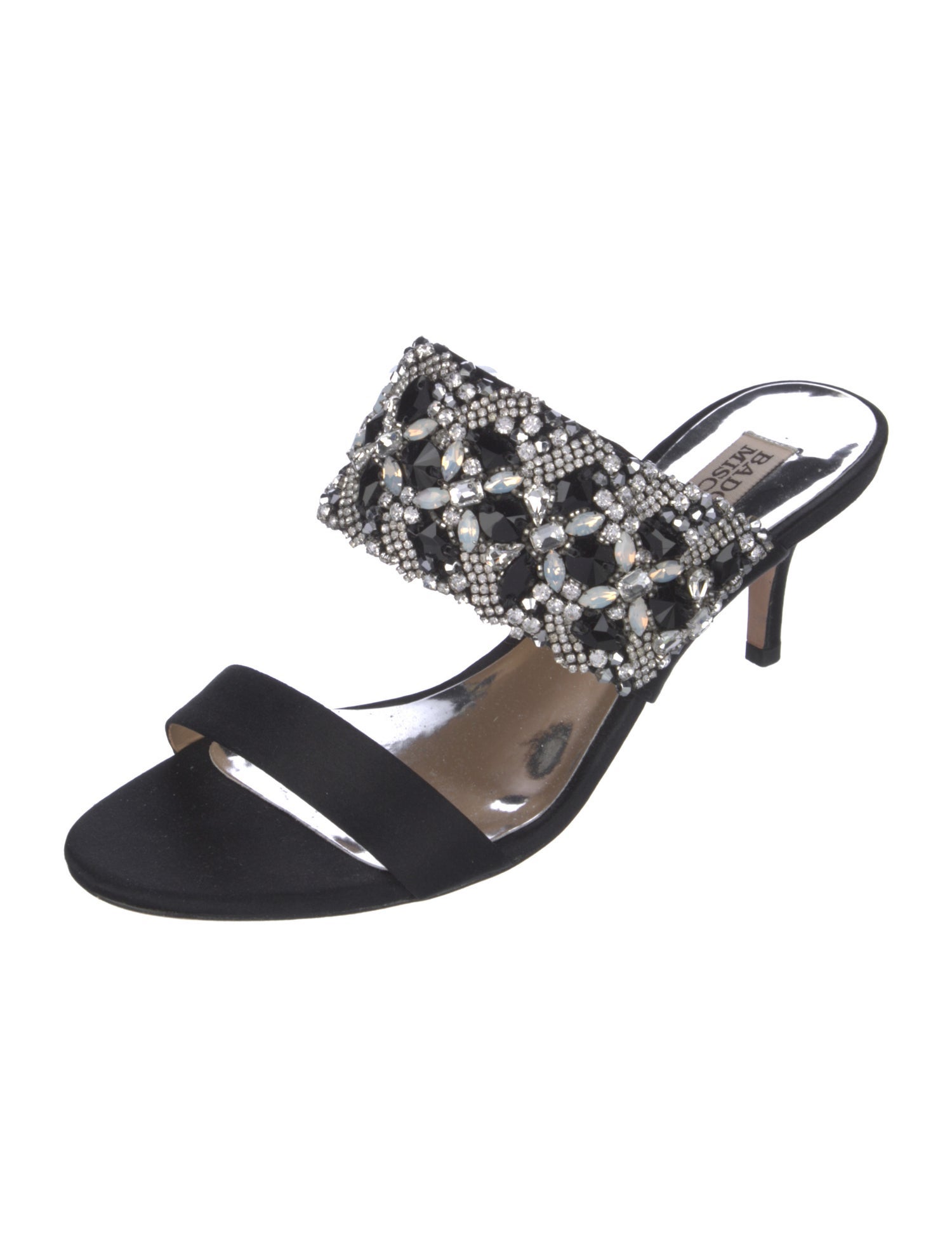 Badgley Mischka Satin Slingback Sandals