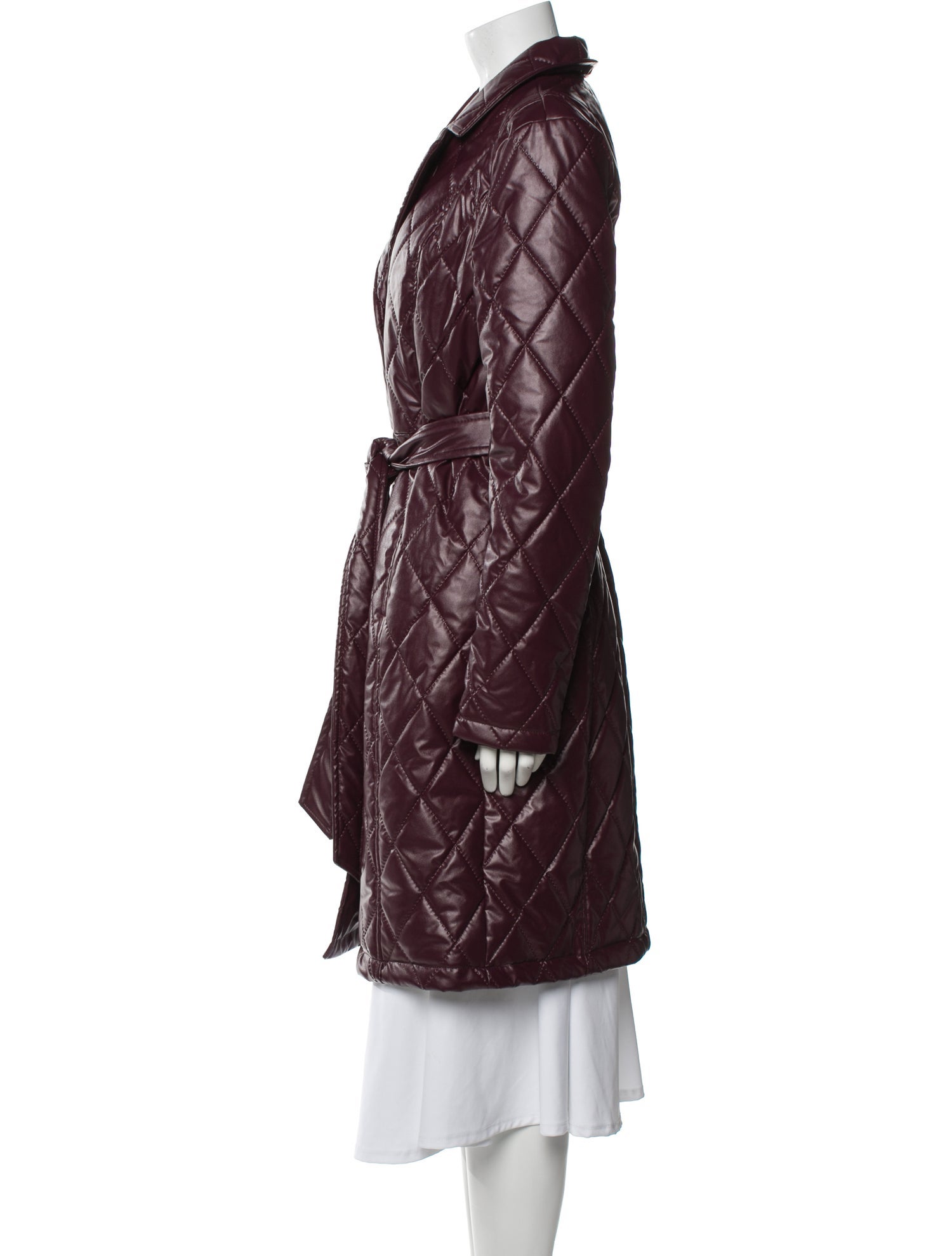 Badgley Mischka Plaid Print Trench Coat