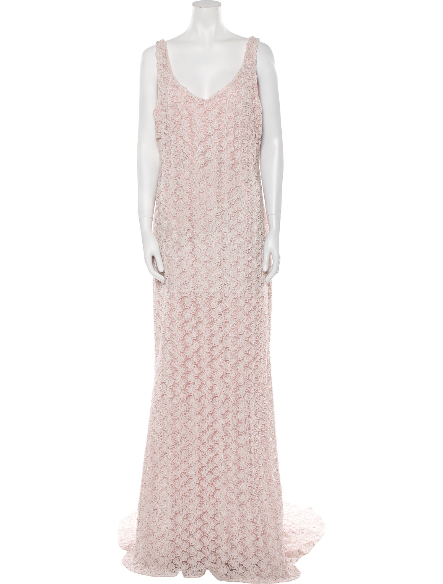 Badgley Mischka V-Neck Long Dress