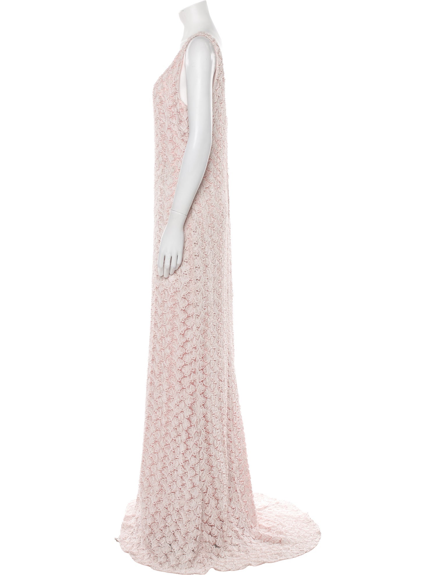 Badgley Mischka V-Neck Long Dress