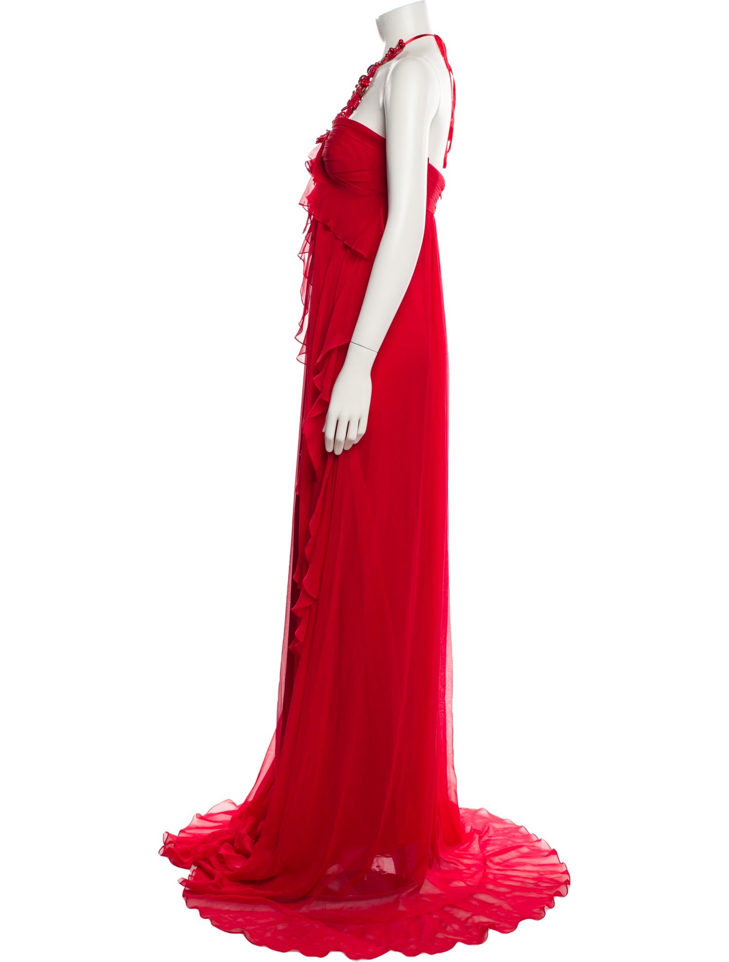 Badgley Mischka Silk Long Dress