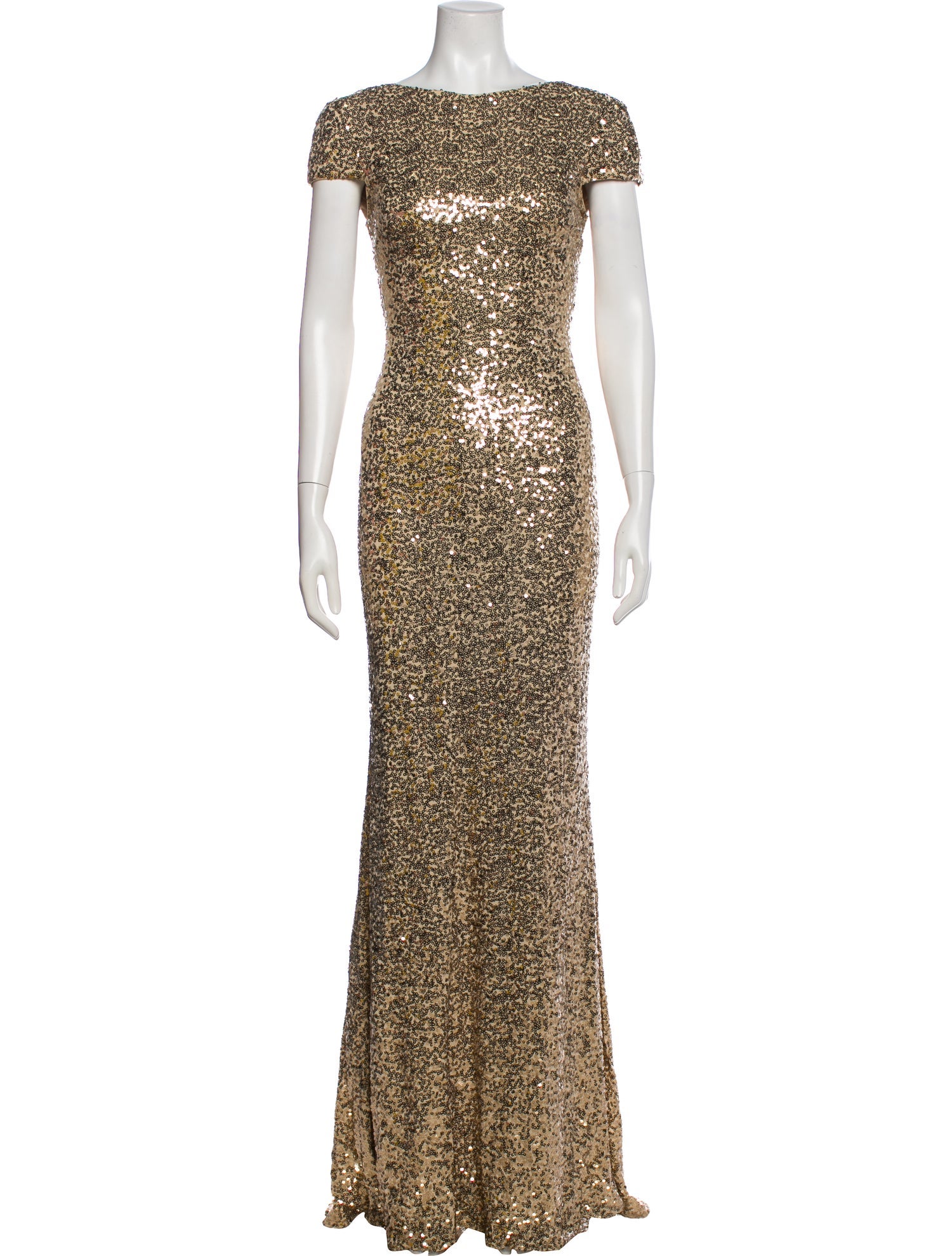 Badgley Mischka Animal Print Long Dress